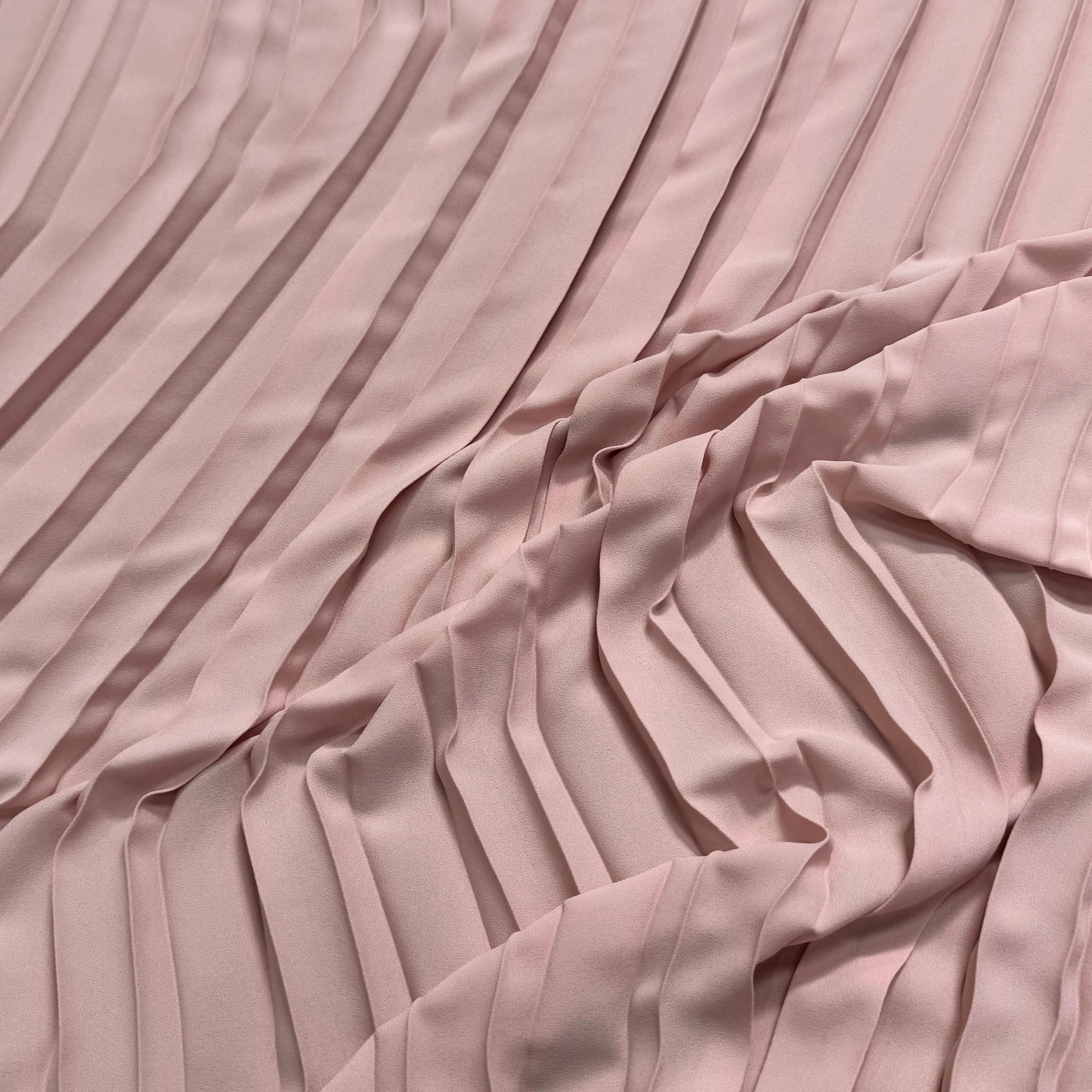 (CHUTE) CREPE PLISSÉ FLUIDE ROSE PALE - My Little Coupon