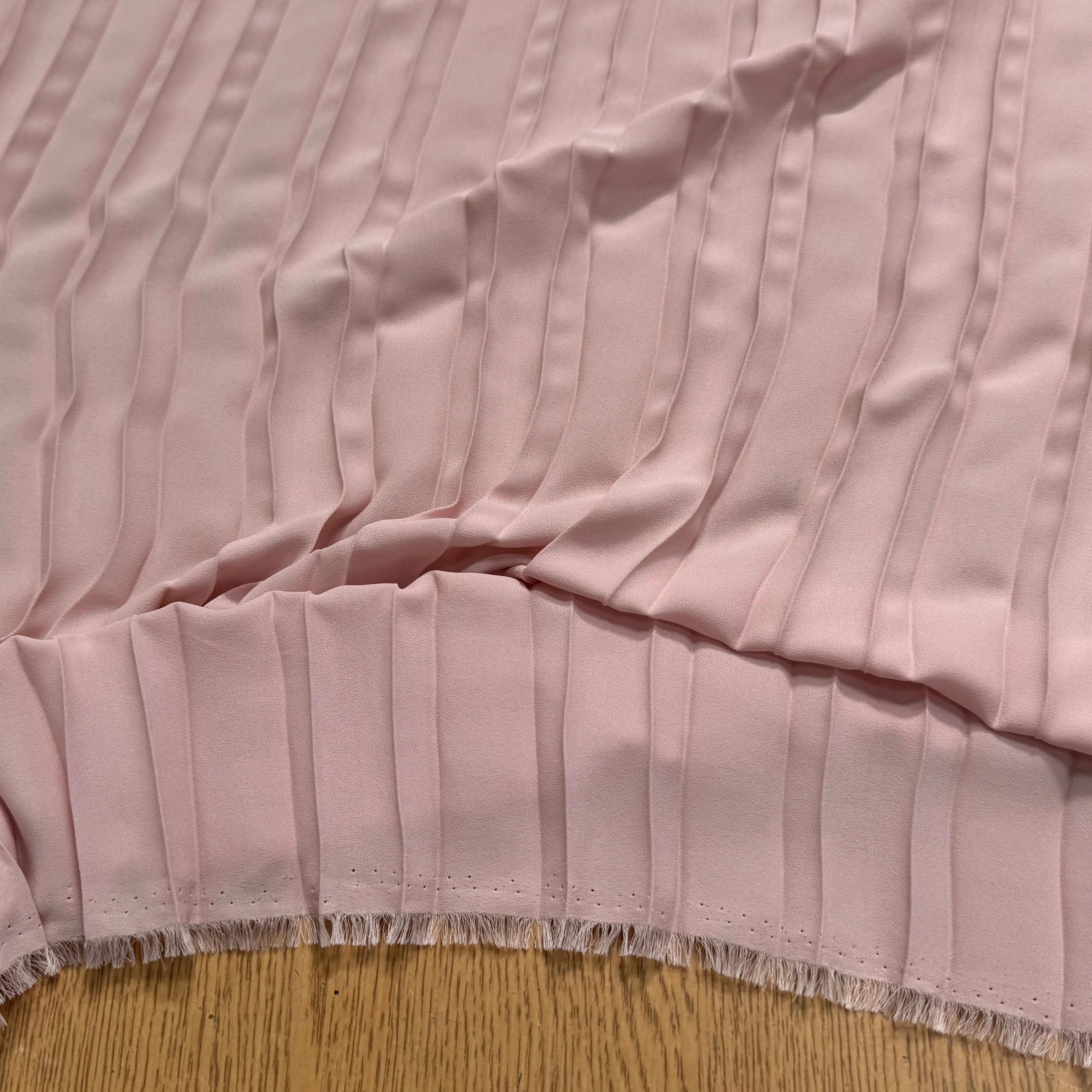 (CHUTE) CREPE PLISSÉ FLUIDE ROSE PALE - My Little Coupon