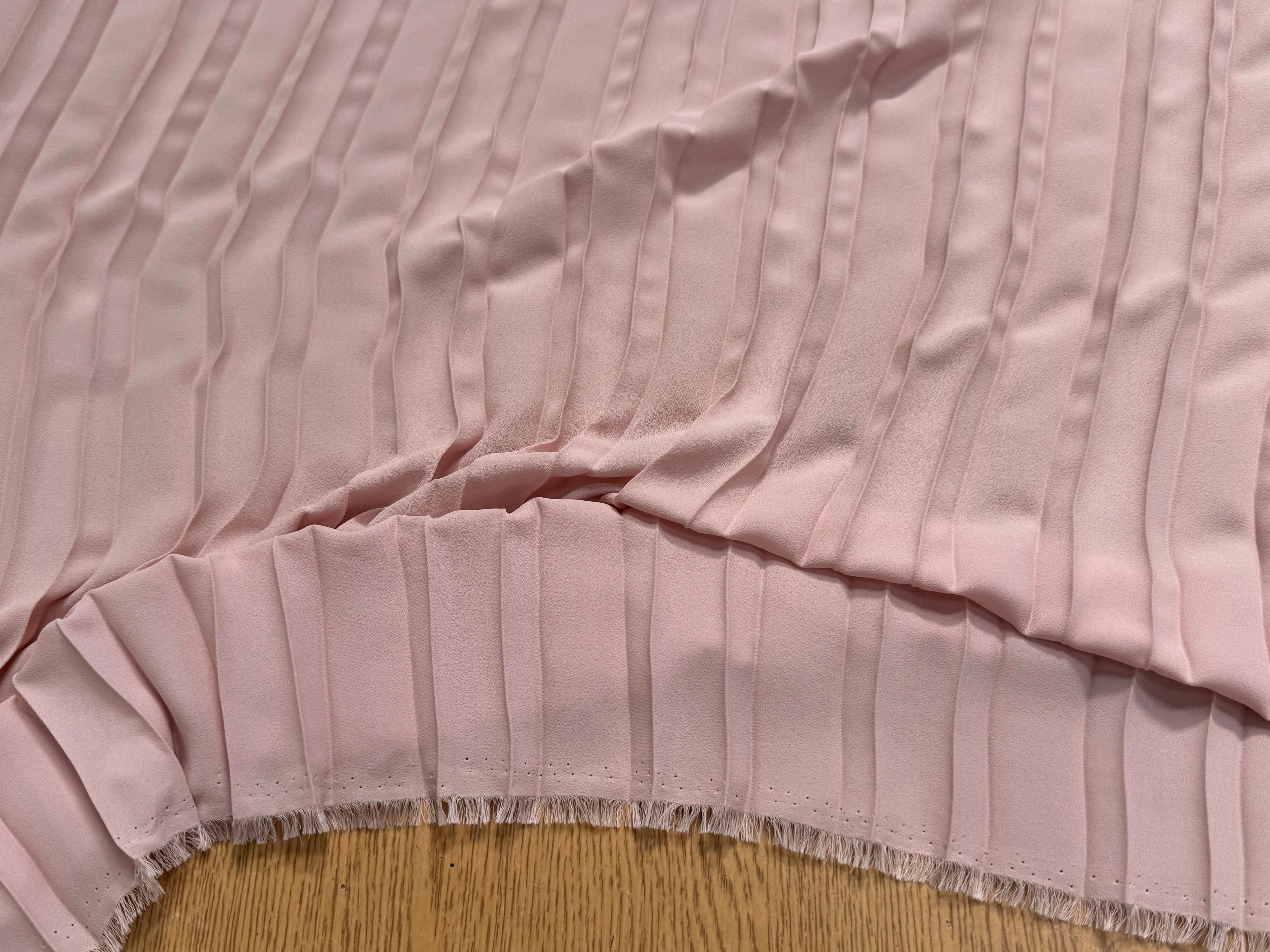 (CHUTE) CREPE PLISSÉ FLUIDE ROSE PALE - My Little Coupon