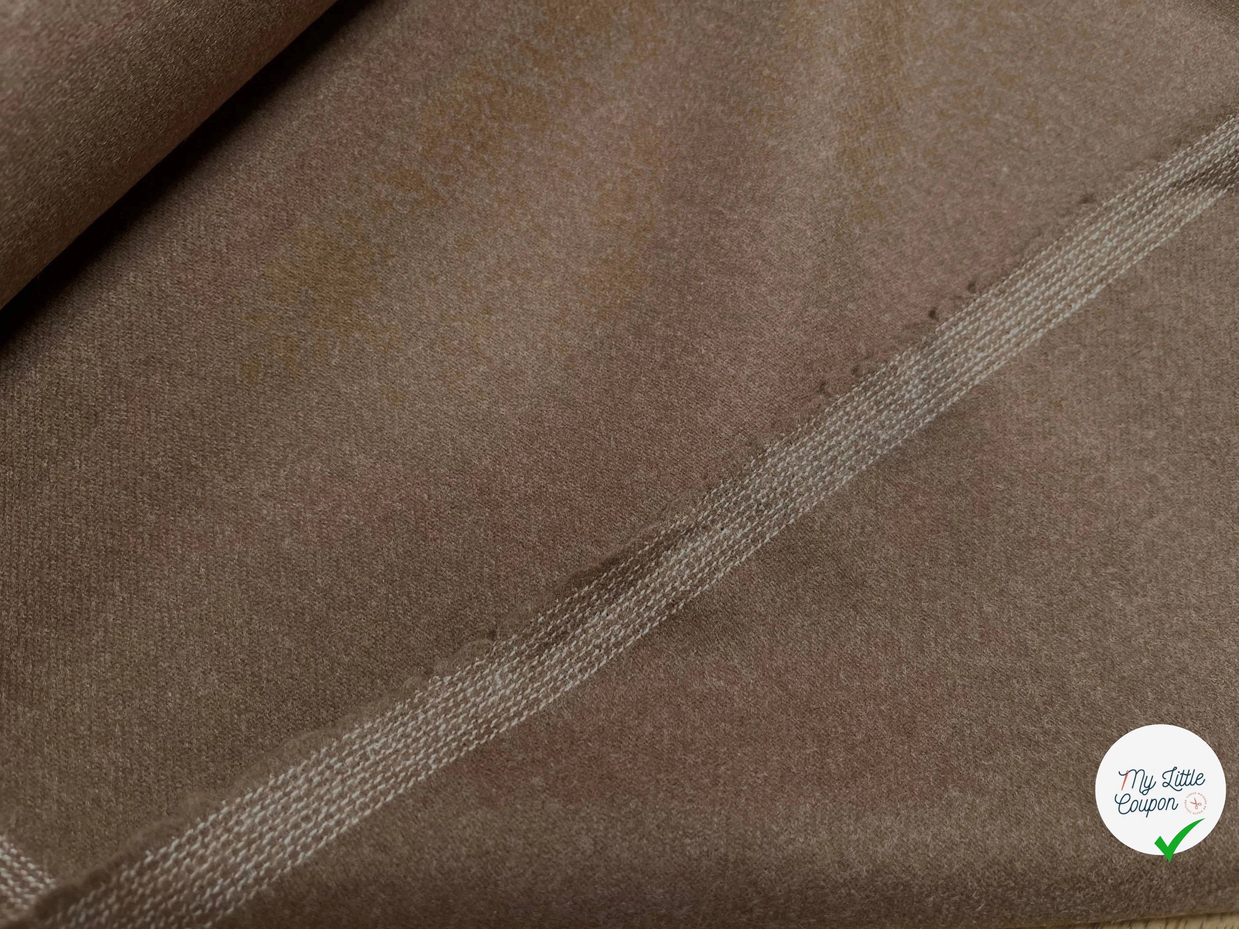 FLANELLE MARRON CAMEL LAINE - My Little Coupon