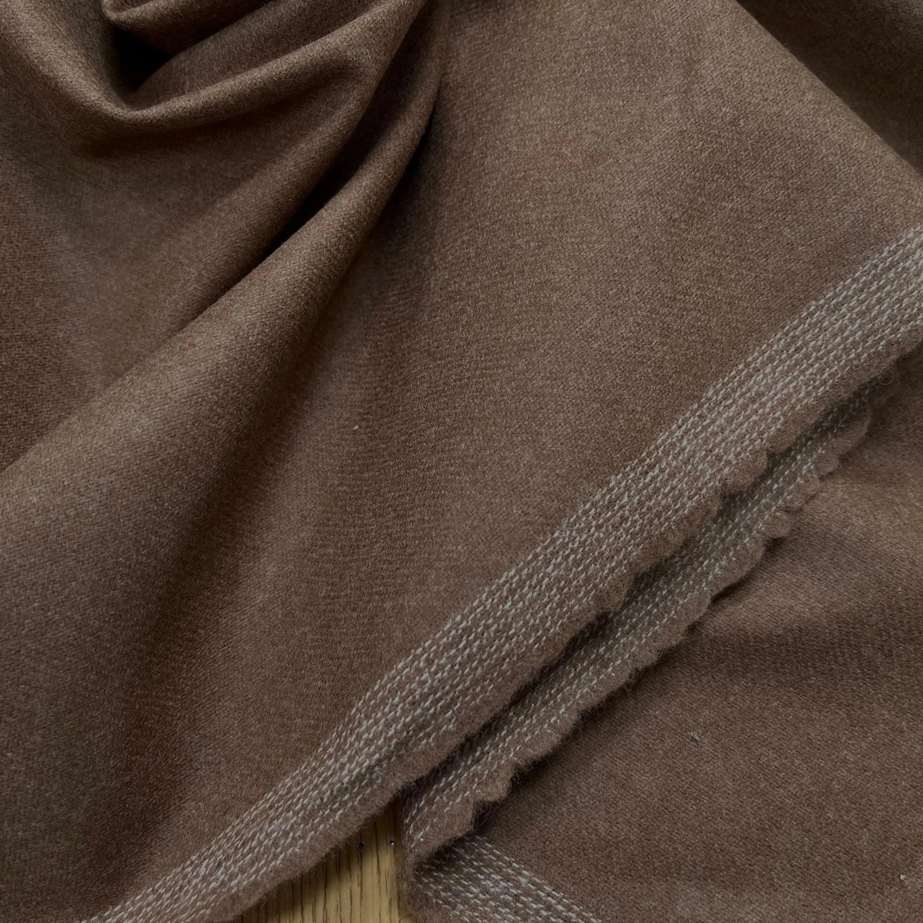 FLANELLE MARRON CAMEL LAINE - My Little Coupon