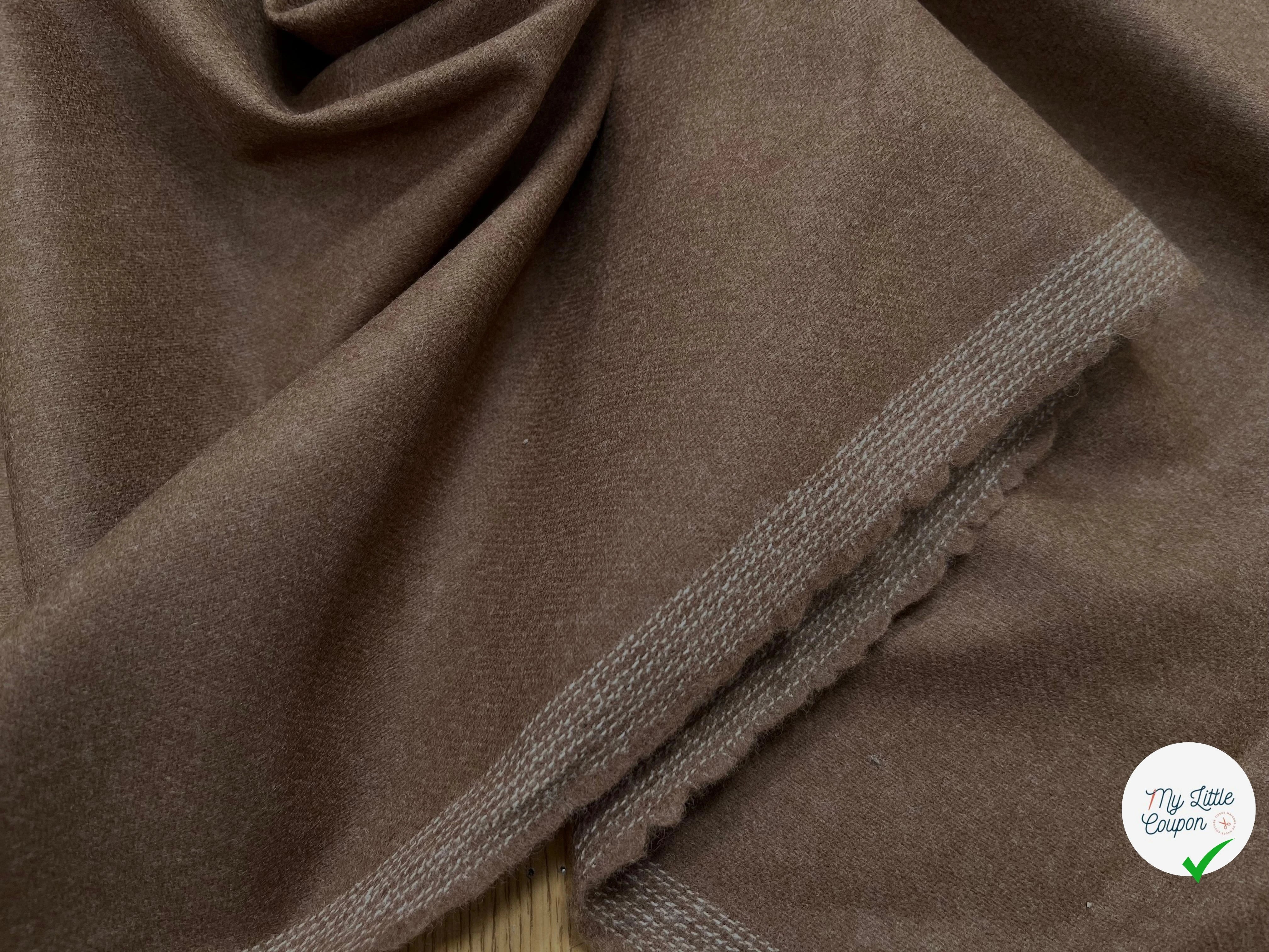 FLANELLE MARRON CAMEL LAINE - My Little Coupon