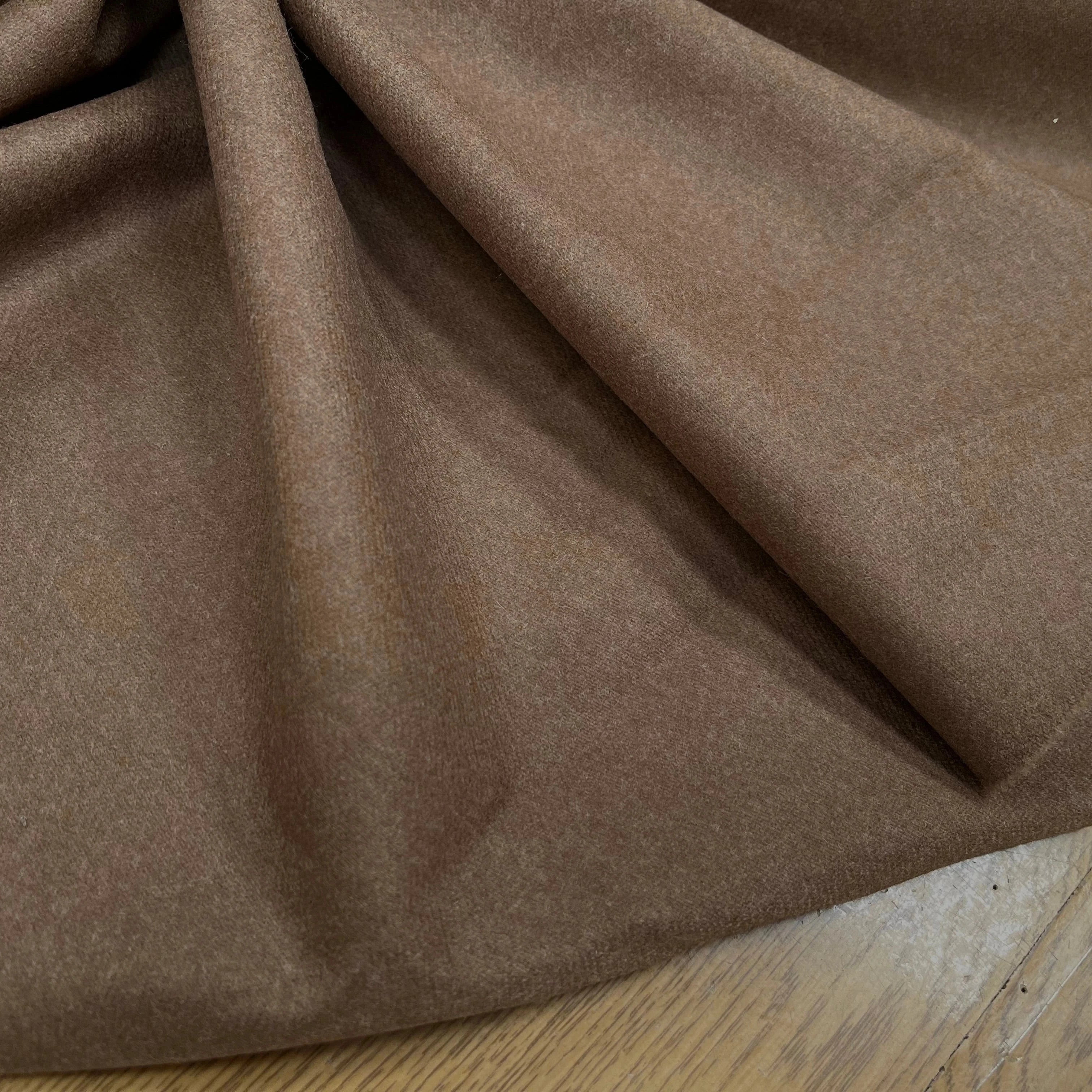 FLANELLE MARRON CAMEL LAINE - My Little Coupon