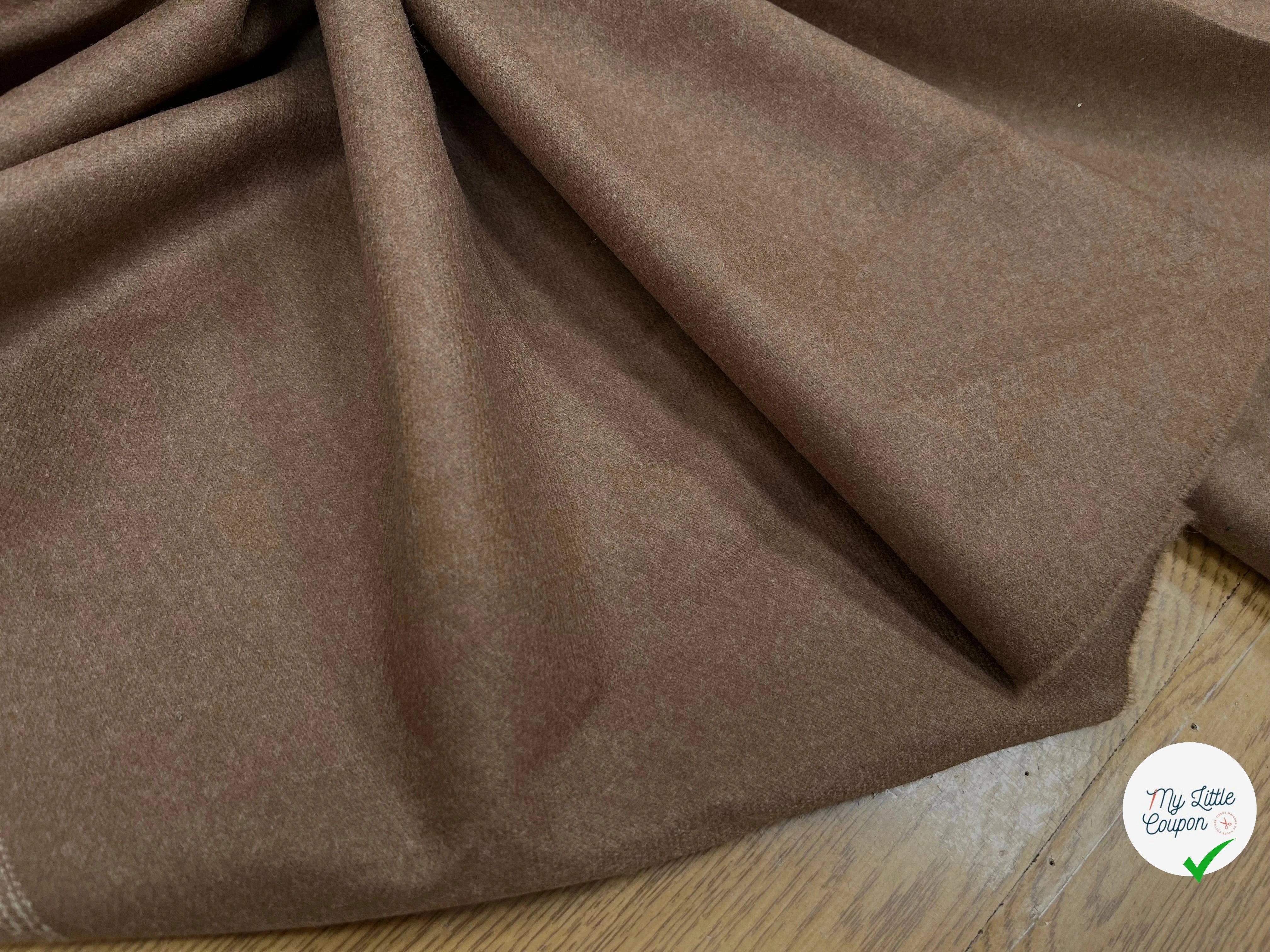 FLANELLE MARRON CAMEL LAINE - My Little Coupon