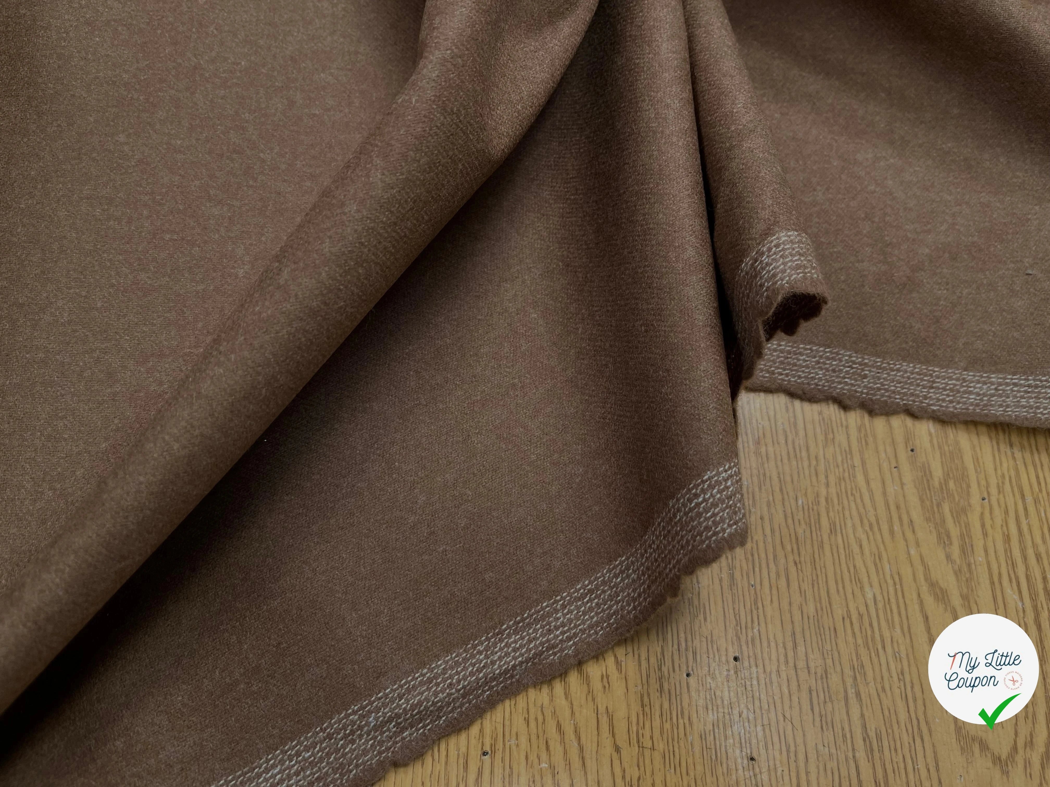 FLANELLE MARRON CAMEL LAINE - My Little Coupon