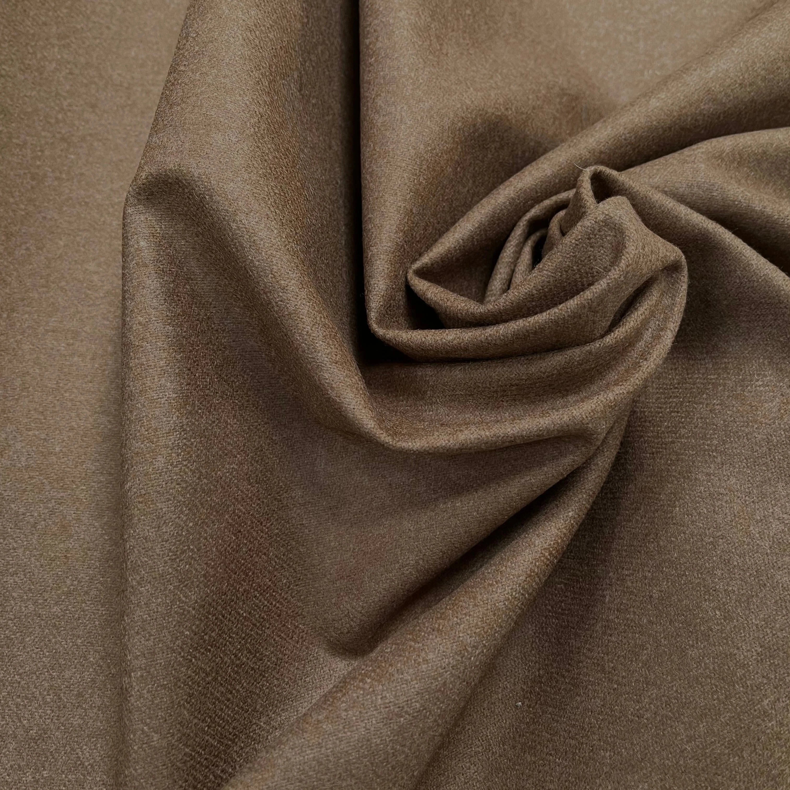 FLANELLE MARRON CAMEL LAINE - My Little Coupon