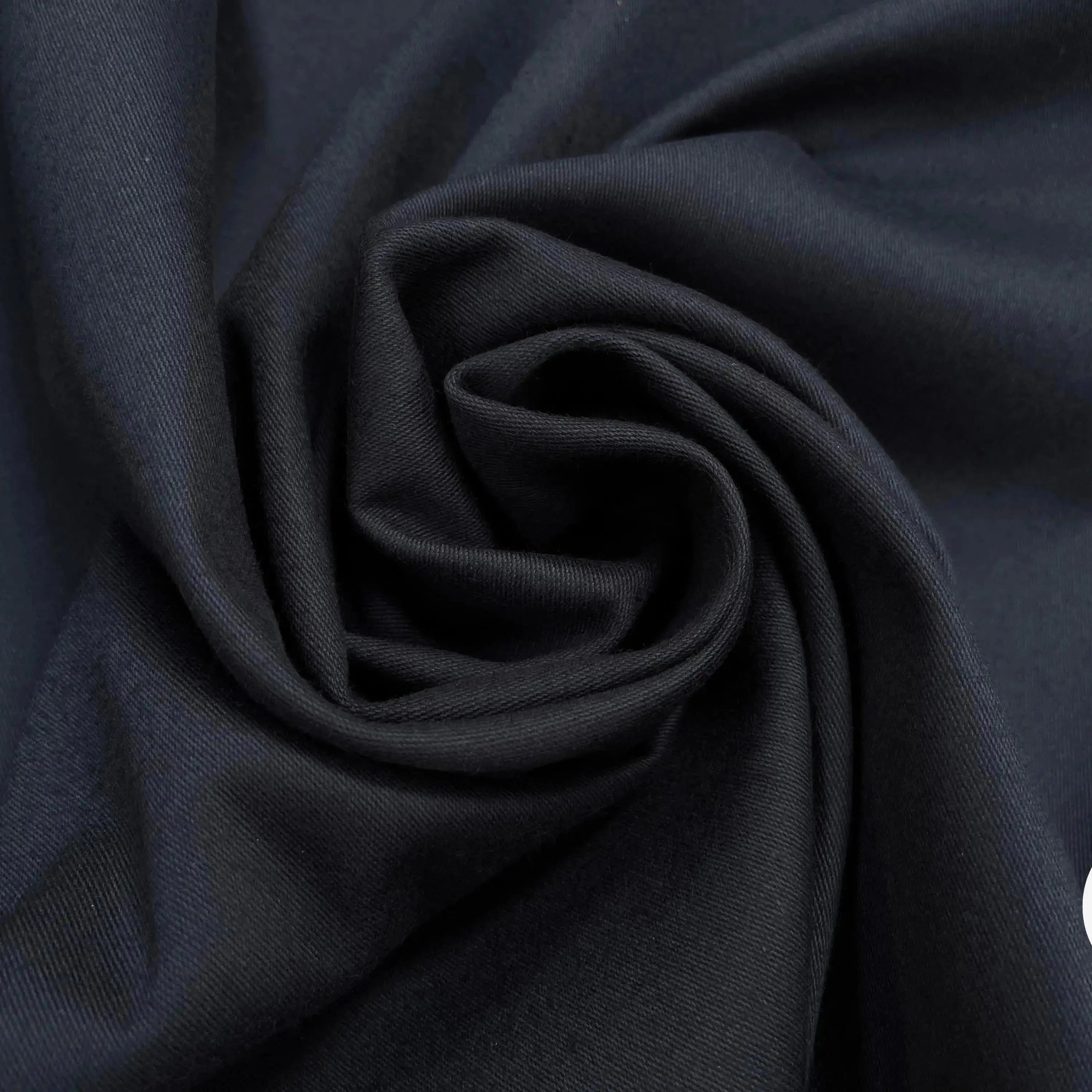 GABARDINE DE COTON STRIÉ BLEU NAVY - My Little Coupon