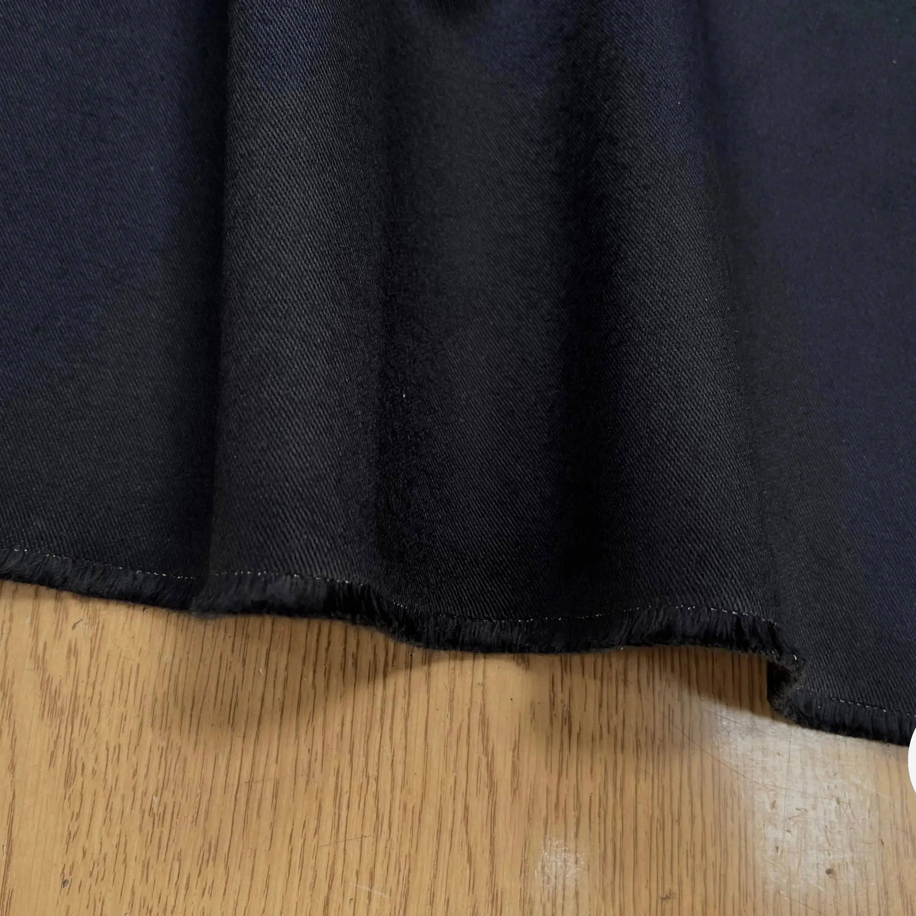 GABARDINE DE COTON STRIÉ BLEU NAVY - My Little Coupon