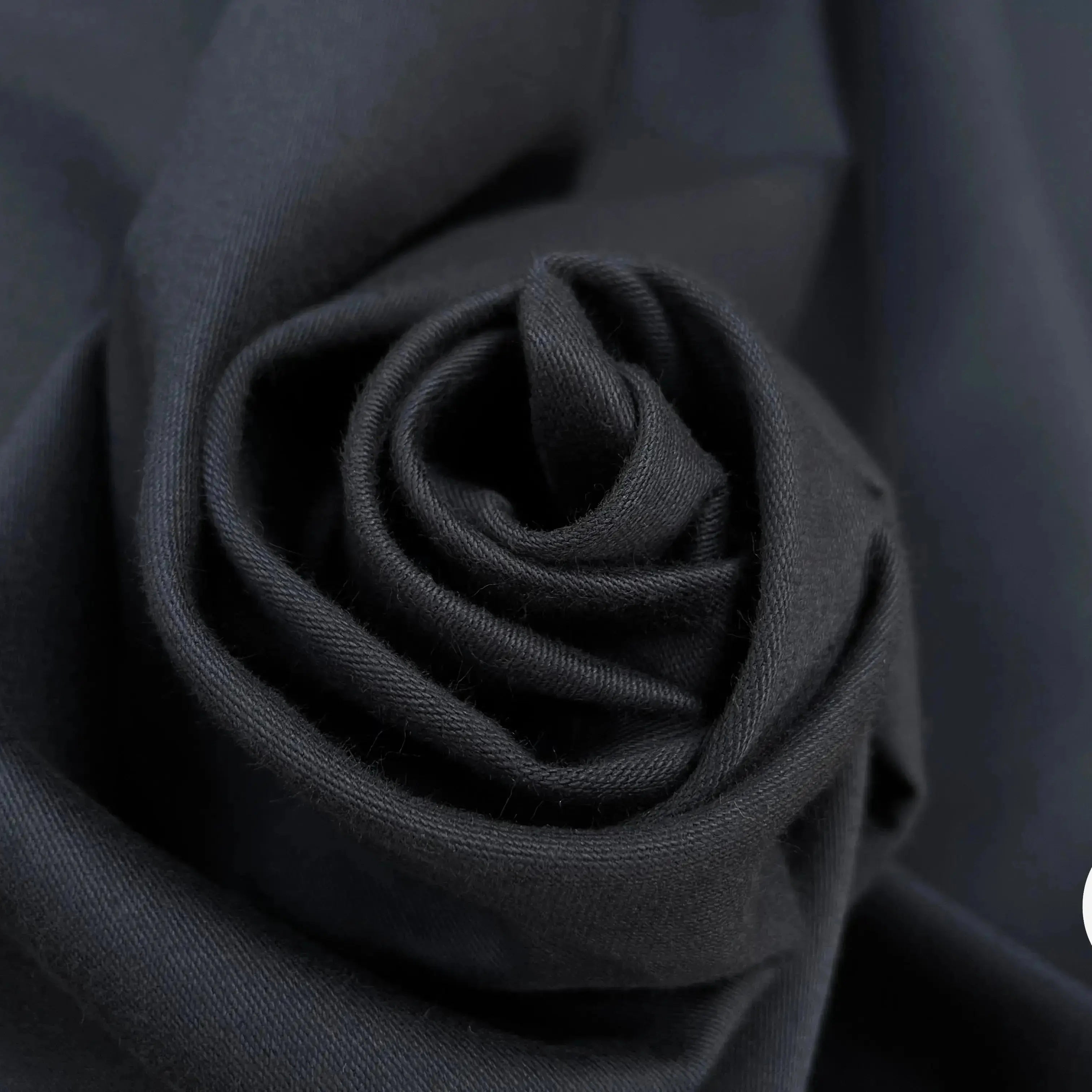 GABARDINE DE COTON STRIÉ BLEU NAVY - My Little Coupon