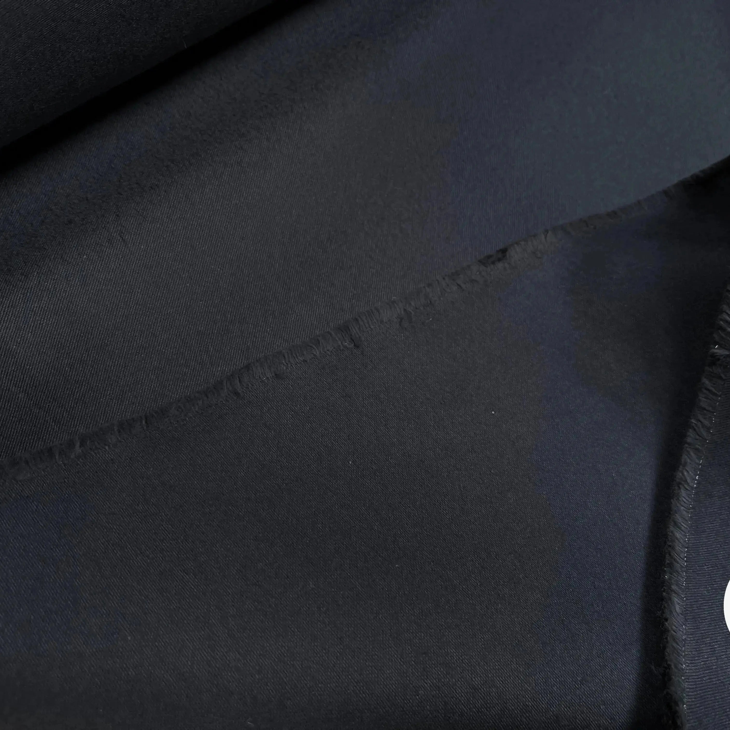 GABARDINE DE COTON STRIÉ BLEU NAVY - My Little Coupon