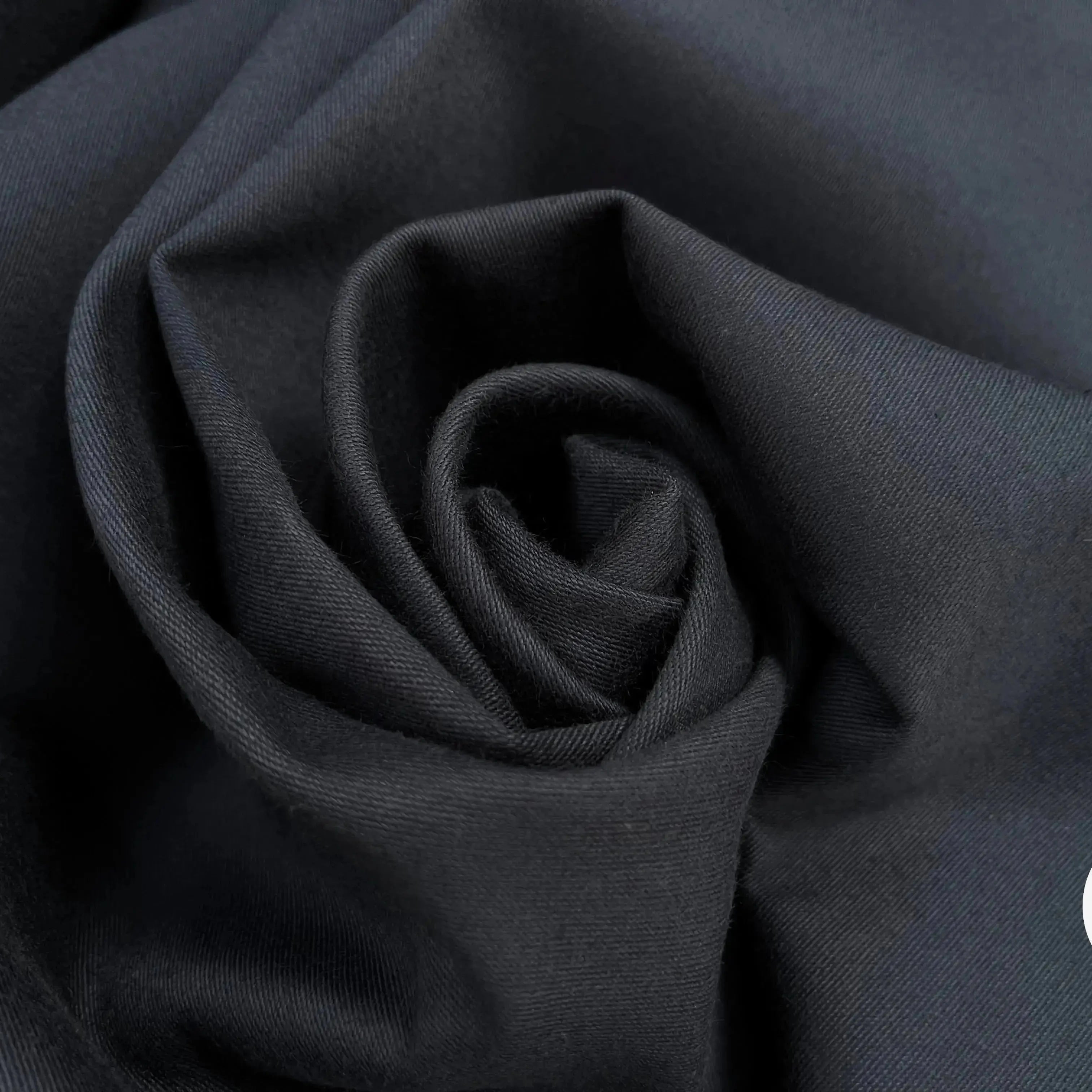 GABARDINE DE COTON STRIÉ BLEU NAVY - My Little Coupon