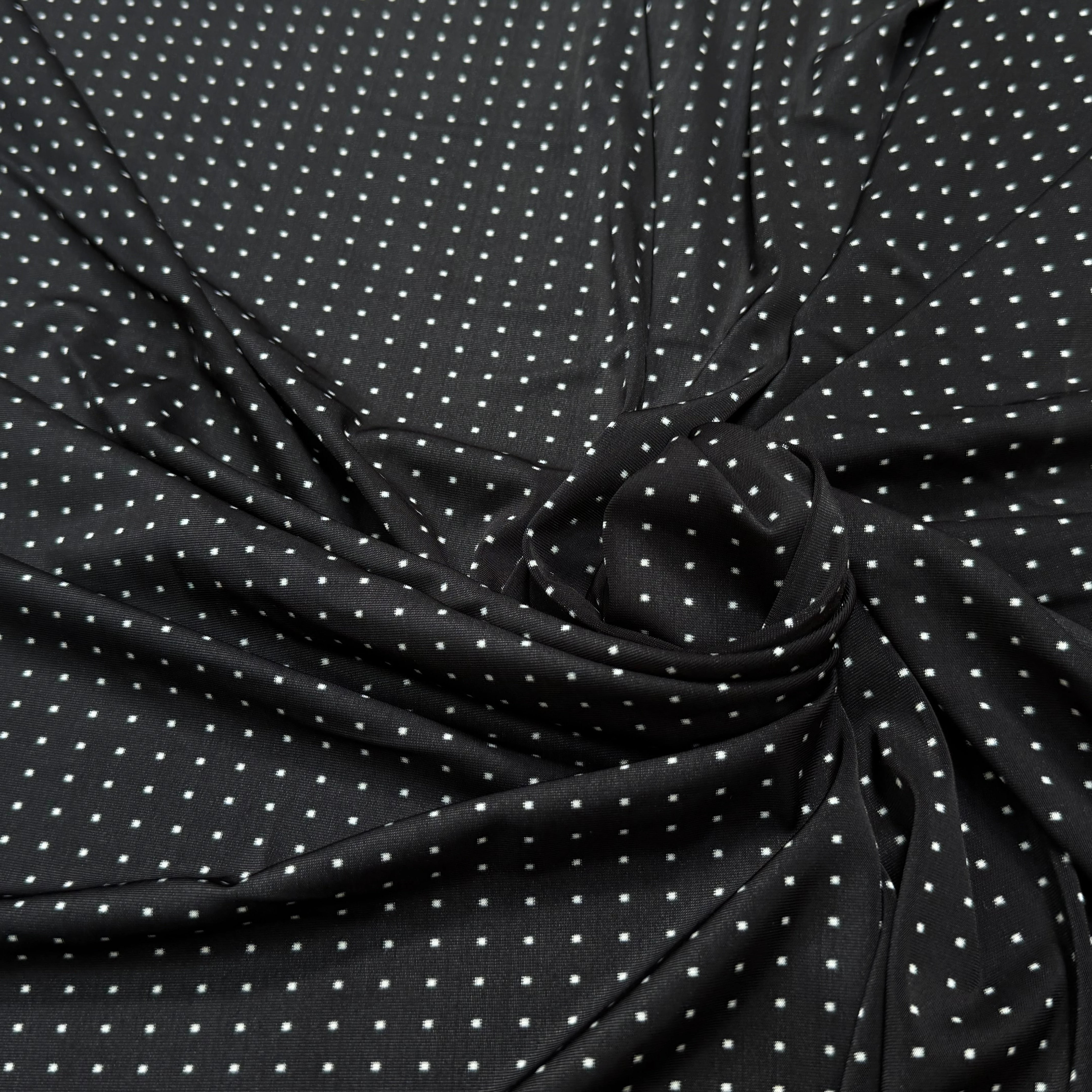 (CHUTE) JERSEY VISCOSE FROIDE FLUIDE MOTIF À POIS ULTRA STRETCH - My Little Coupon