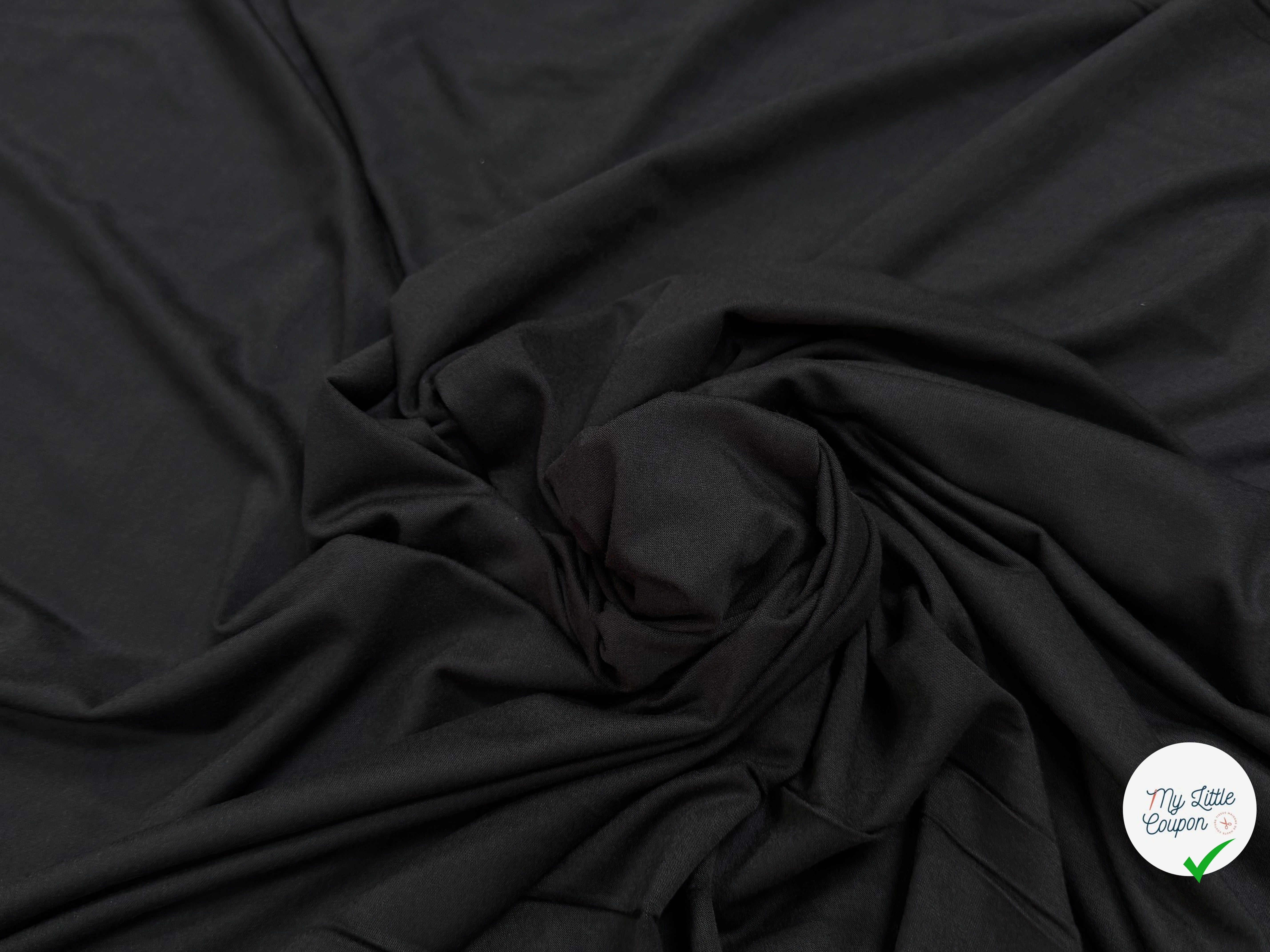 (CHUTE) JERSEY VISCOSE ULTRA DOUX ET STRETCH NOIR - My Little Coupon