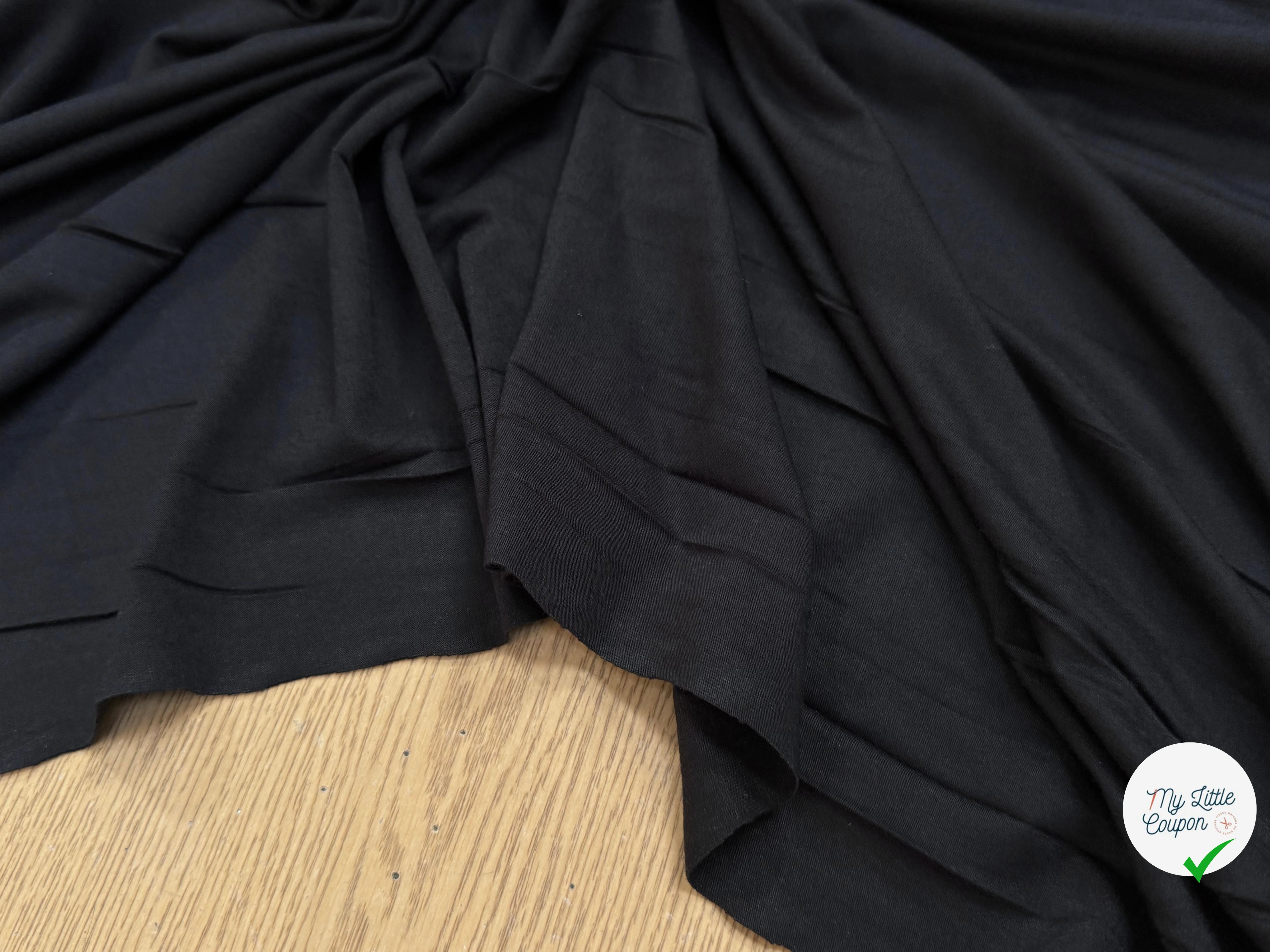 (CHUTE) JERSEY VISCOSE ULTRA DOUX ET STRETCH NOIR - My Little Coupon