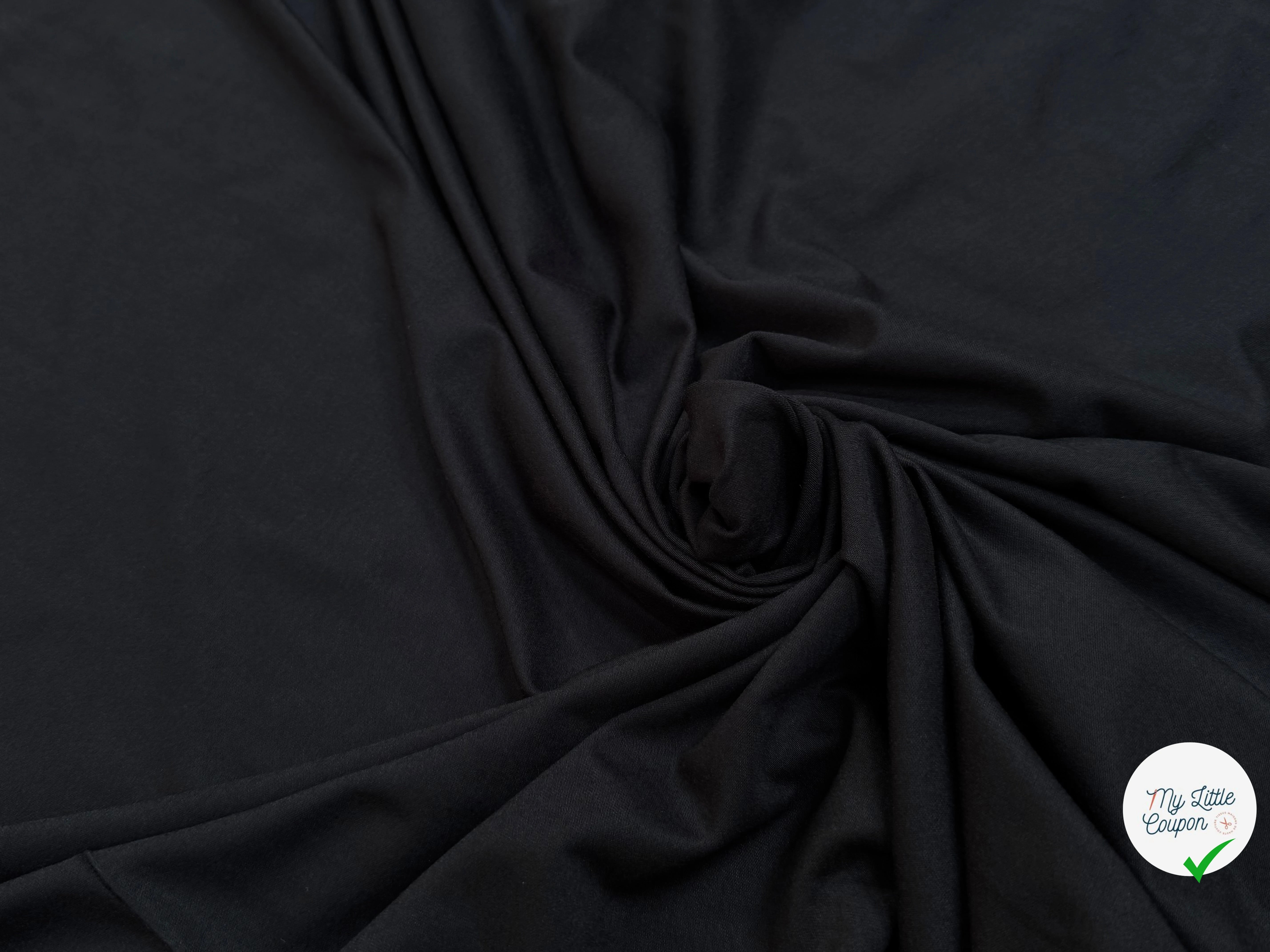 (CHUTE) JERSEY VISCOSE ULTRA DOUX ET STRETCH NOIR - My Little Coupon