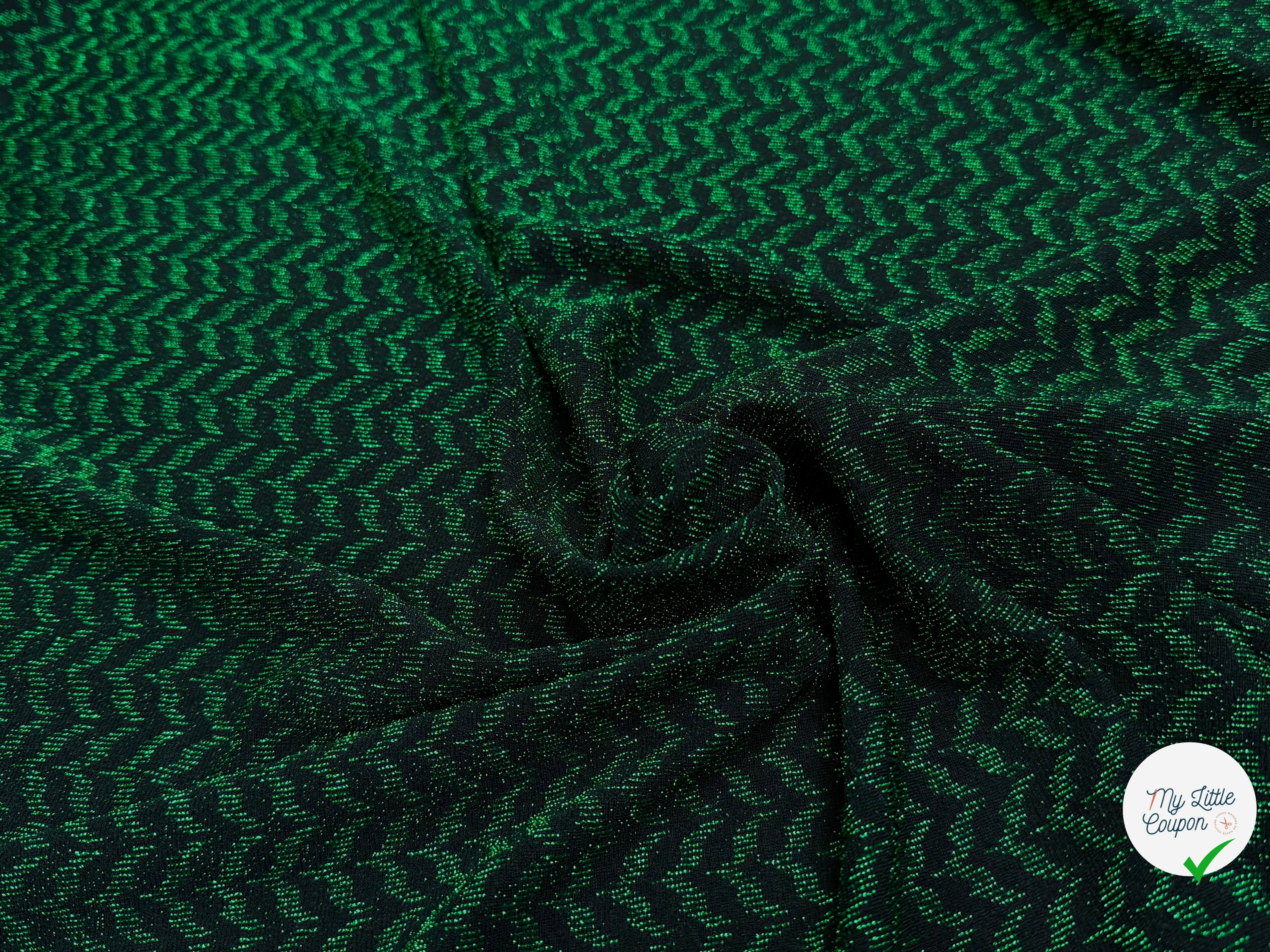 MAILLE FÊTE ULTRA STRETCH BRILLANT VERT - My Little Coupon