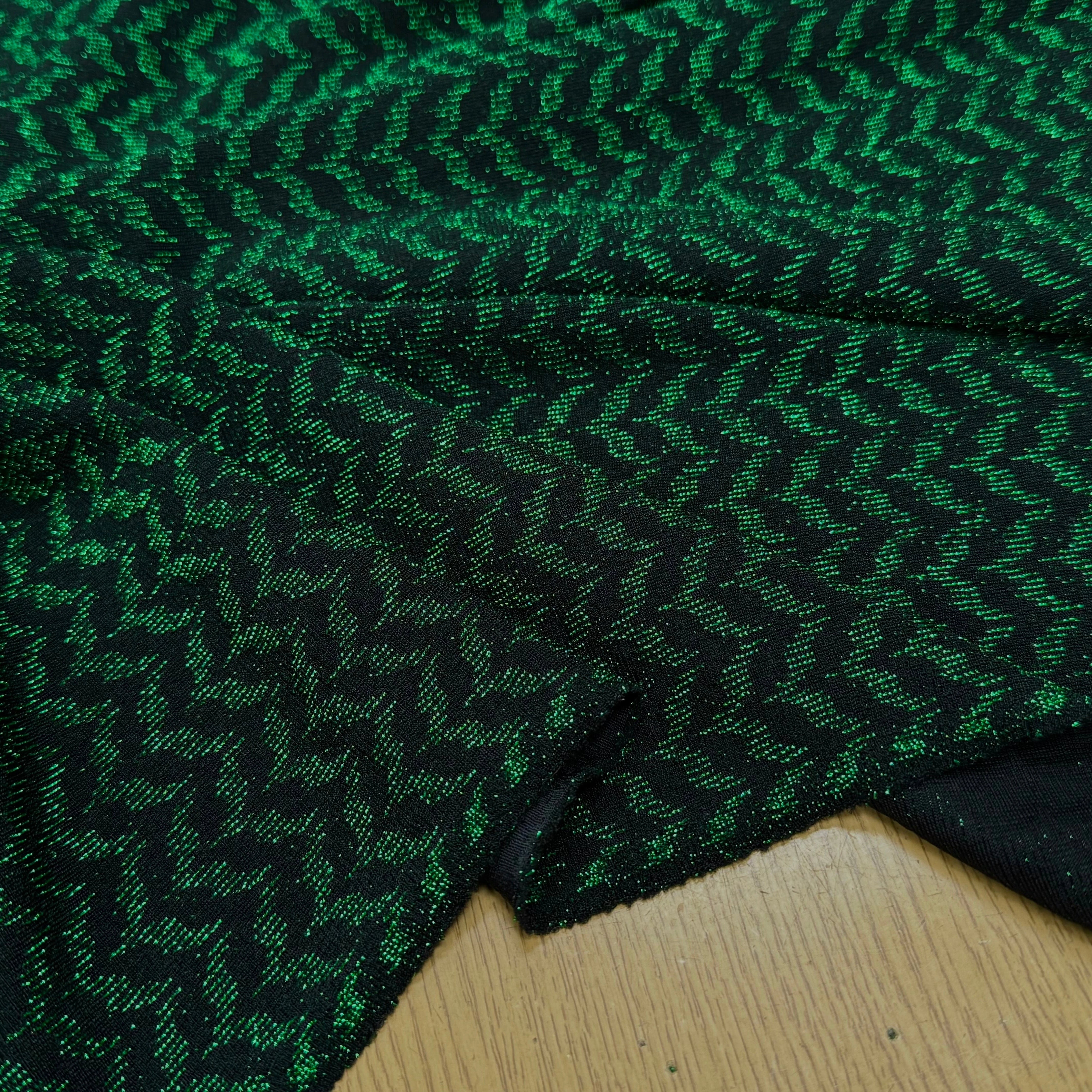 MAILLE FÊTE ULTRA STRETCH BRILLANT VERT - My Little Coupon