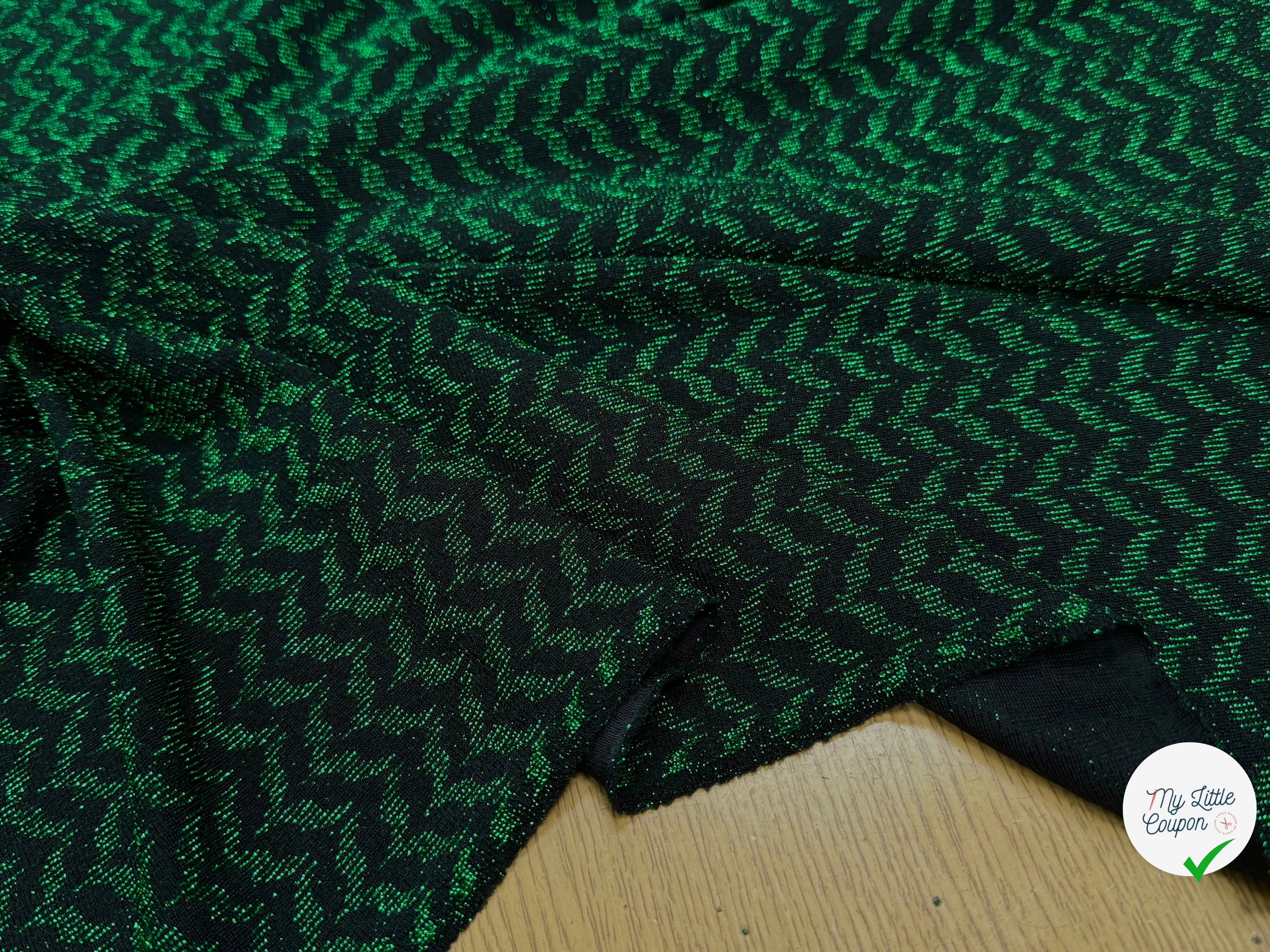 MAILLE FÊTE ULTRA STRETCH BRILLANT VERT - My Little Coupon
