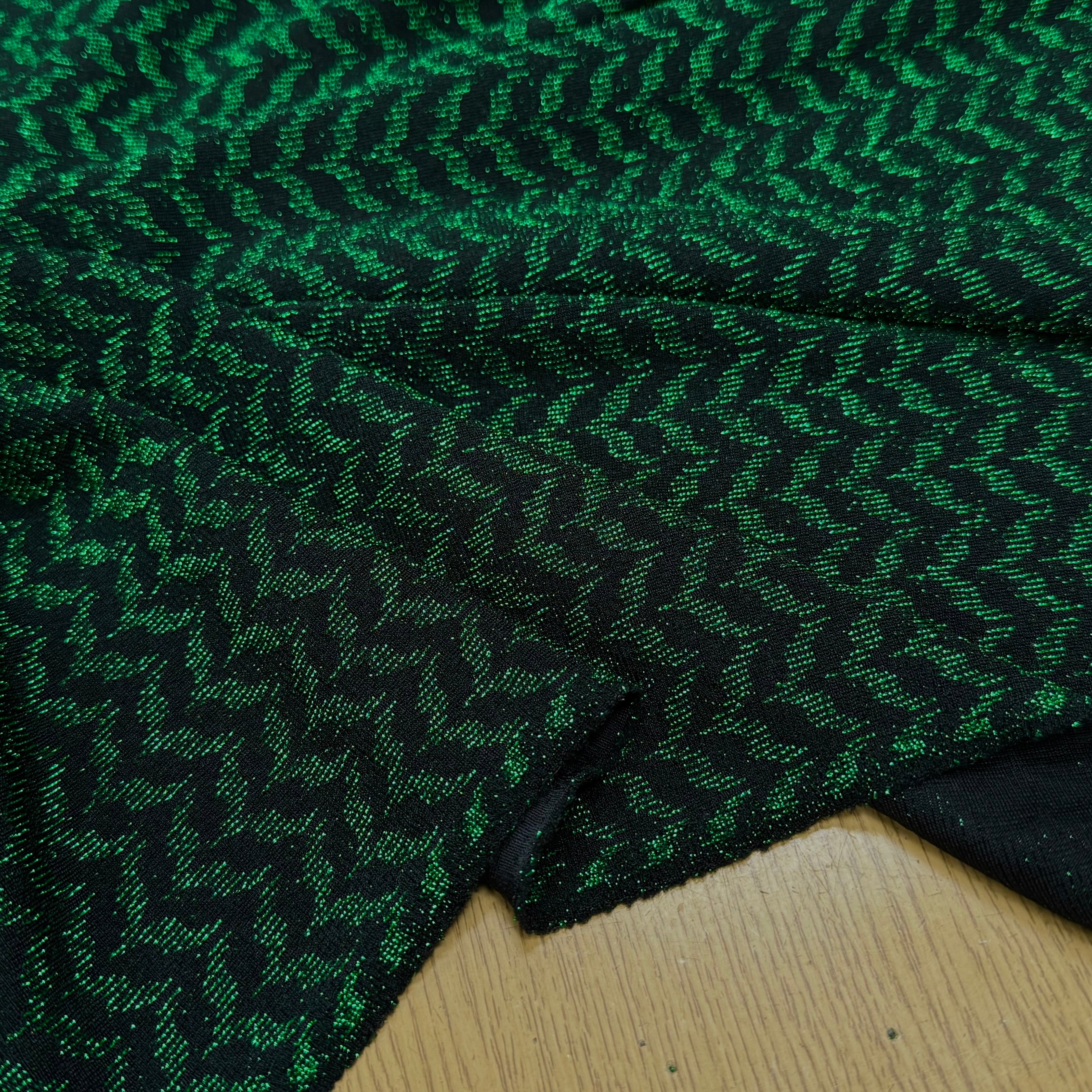 MAILLE FÊTE ULTRA STRETCH BRILLANT VERT - My Little Coupon