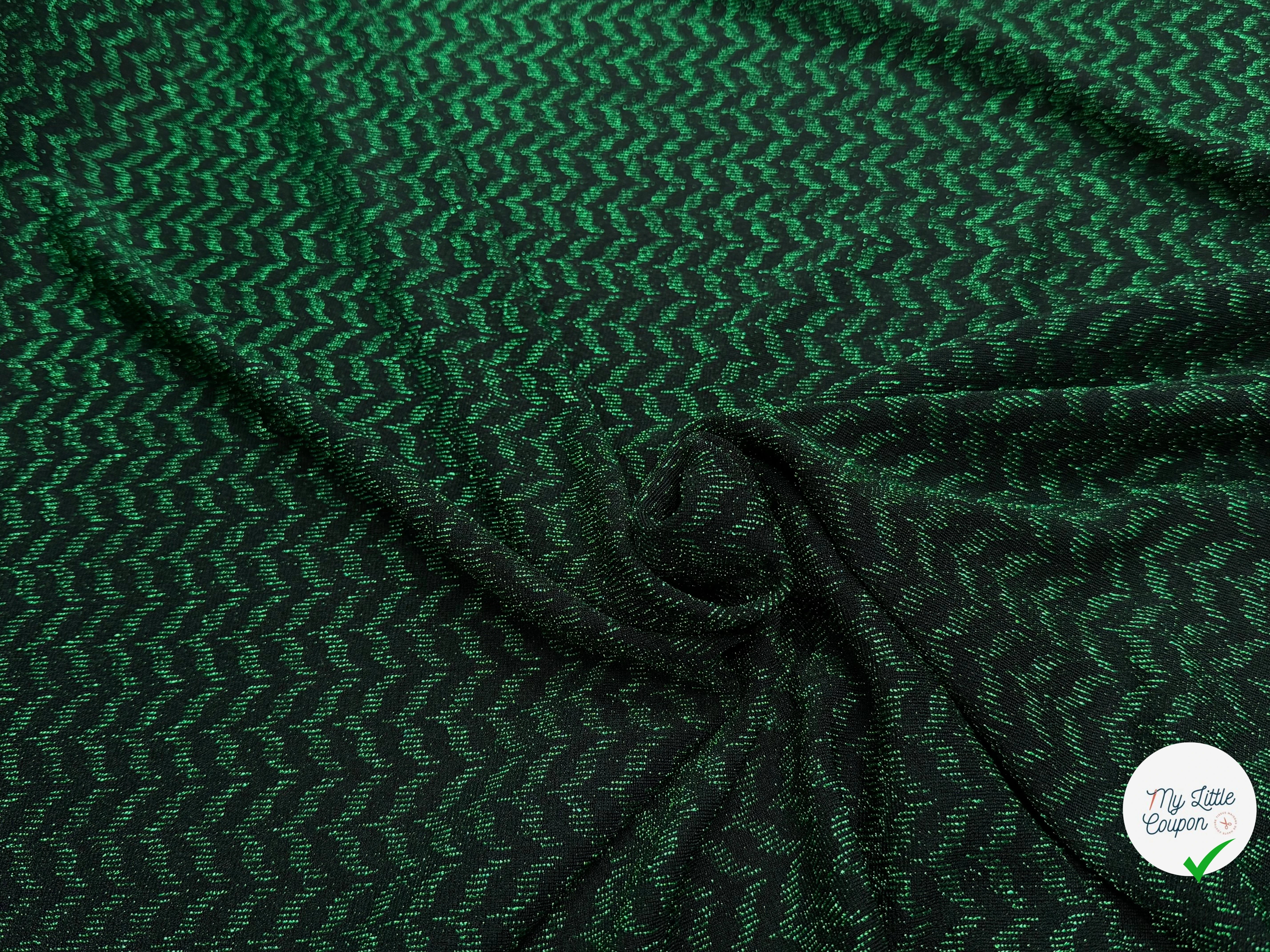 MAILLE FÊTE ULTRA STRETCH BRILLANT VERT - My Little Coupon