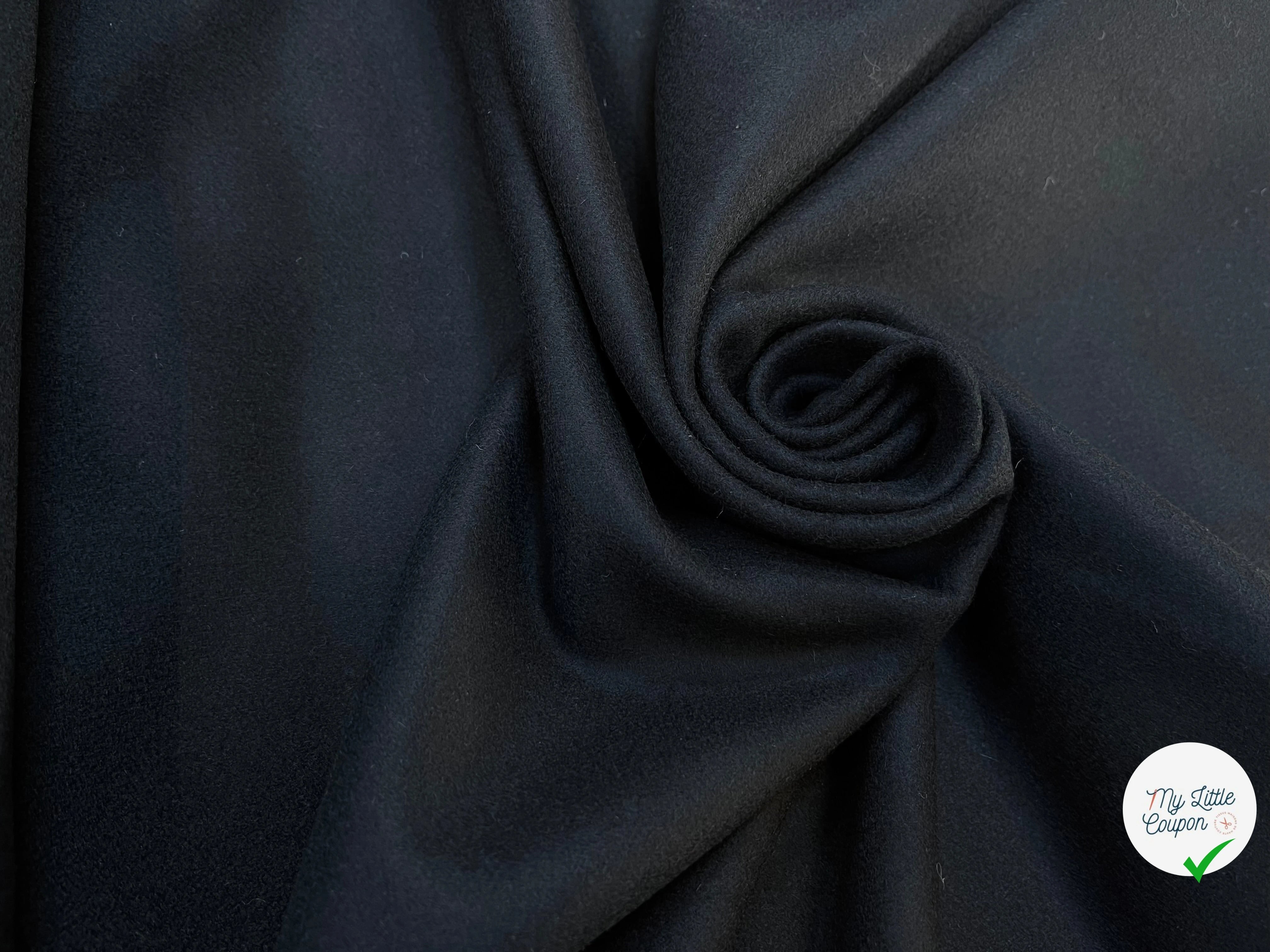 (CHUTE)CABAN DE LAINE 80% LAINE VIERGE NOIR - My Little Coupon