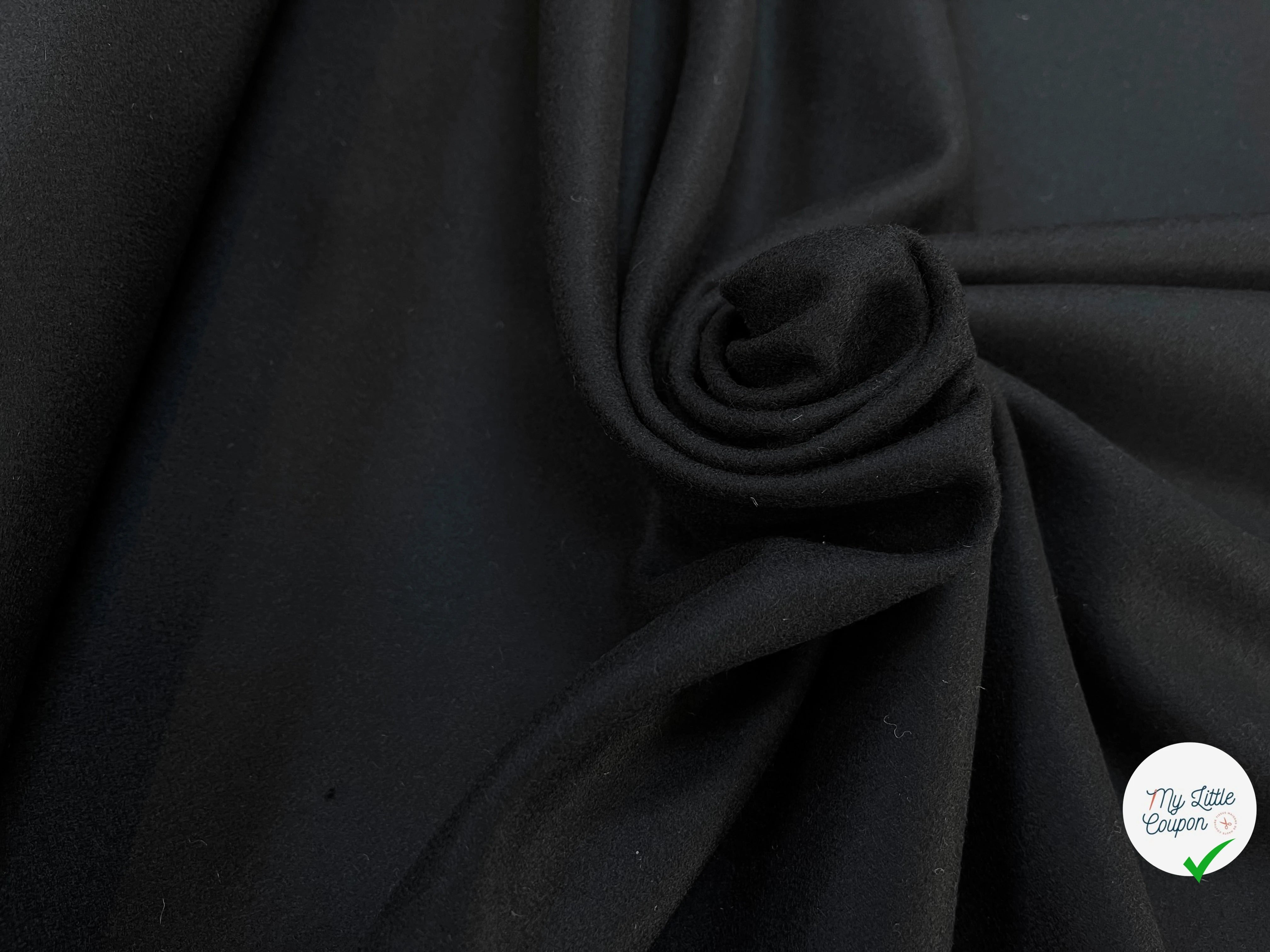 (CHUTE)CABAN DE LAINE 80% LAINE VIERGE NOIR - My Little Coupon