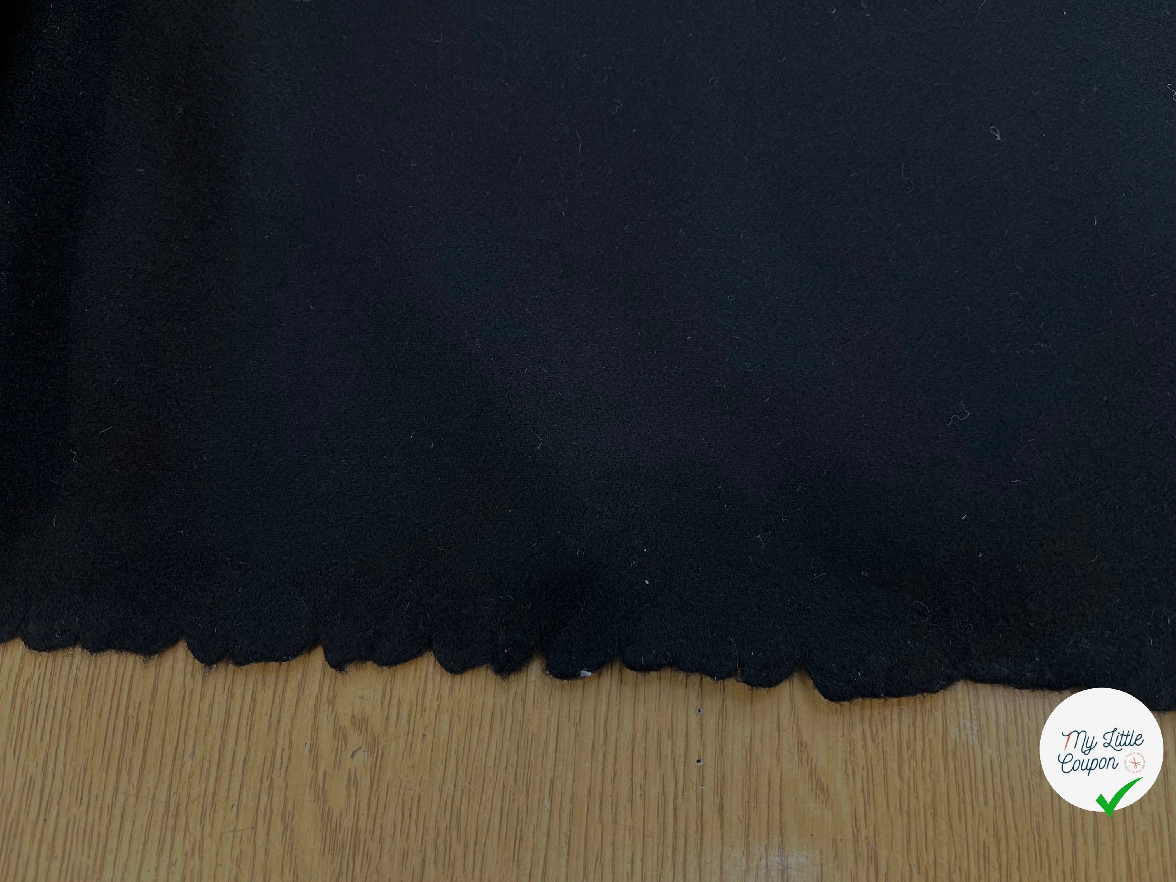 (CHUTE)CABAN DE LAINE 80% LAINE VIERGE NOIR - My Little Coupon