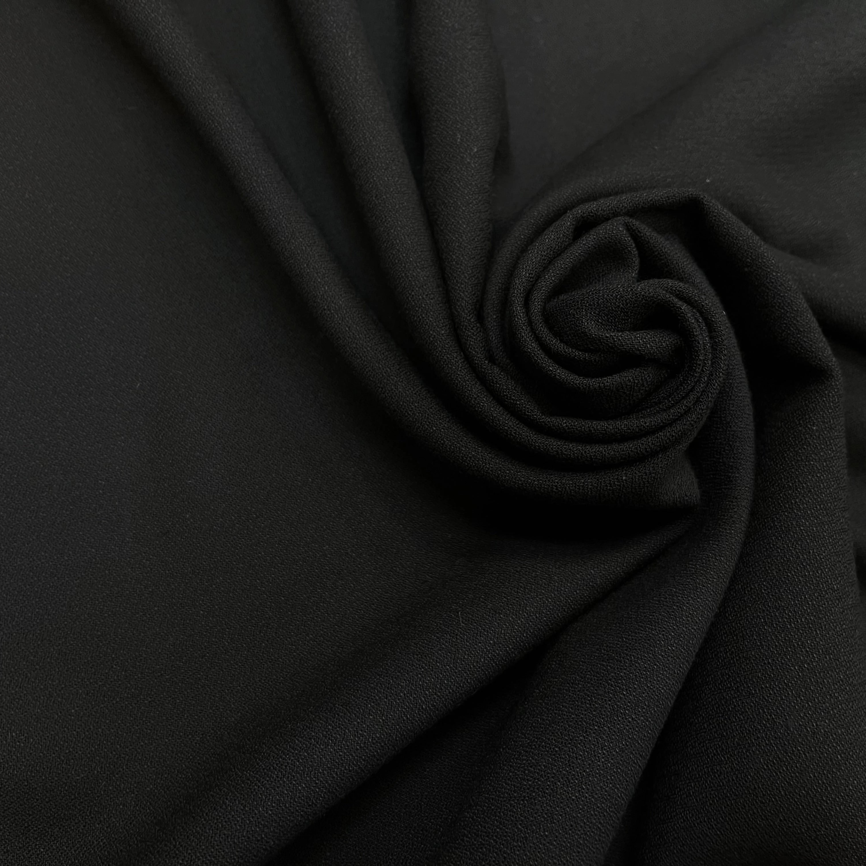 (CHUTE)CREPE VISCOSE 20% LAINE NOIR - My Little Coupon