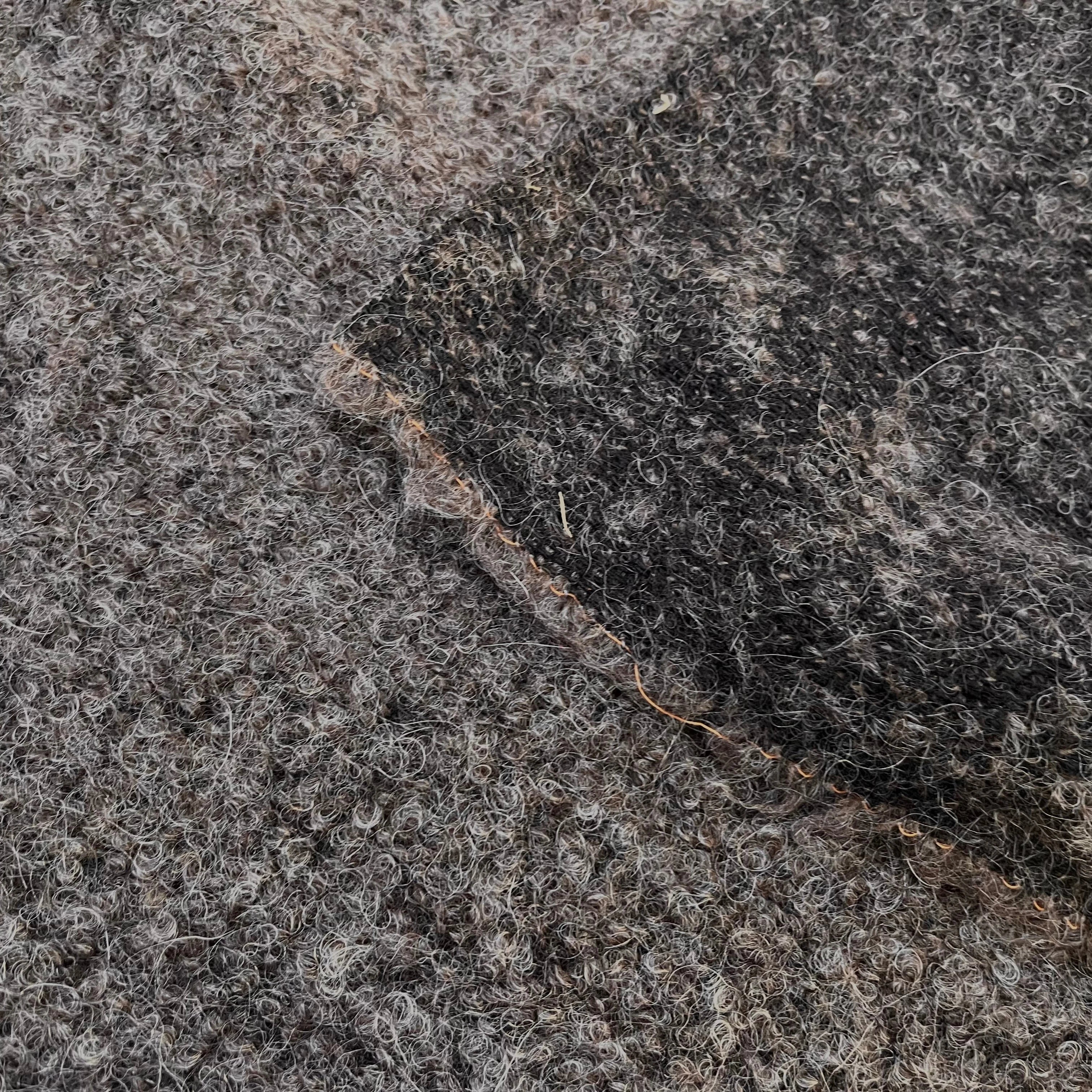 (CHUTE)LAINAGE MANTEAU GRIS MARRON 100% LAINE 142CM - My Little Coupon