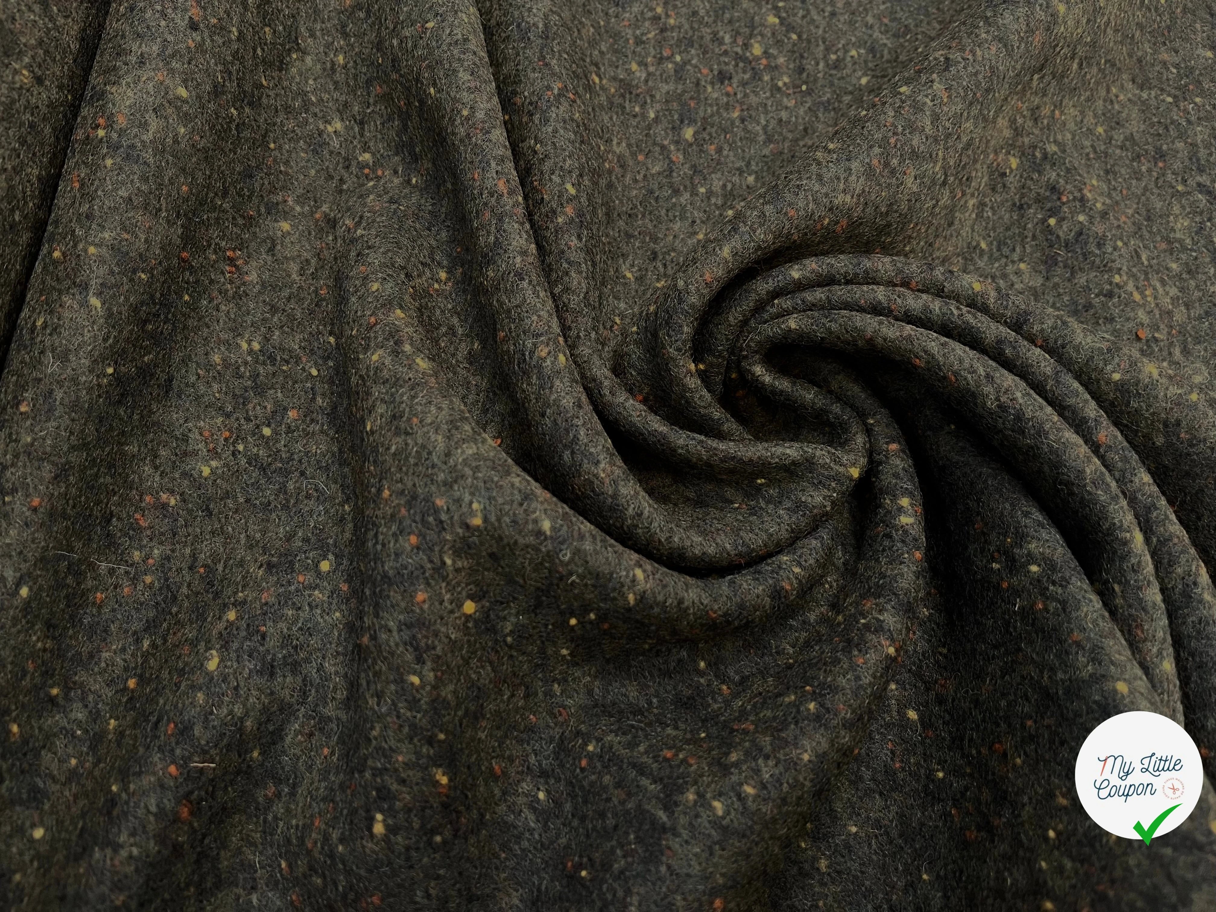 (CHUTE)LAINAGE MANTEAU MOUCHETÉ VERT TACHETÉ - My Little Coupon