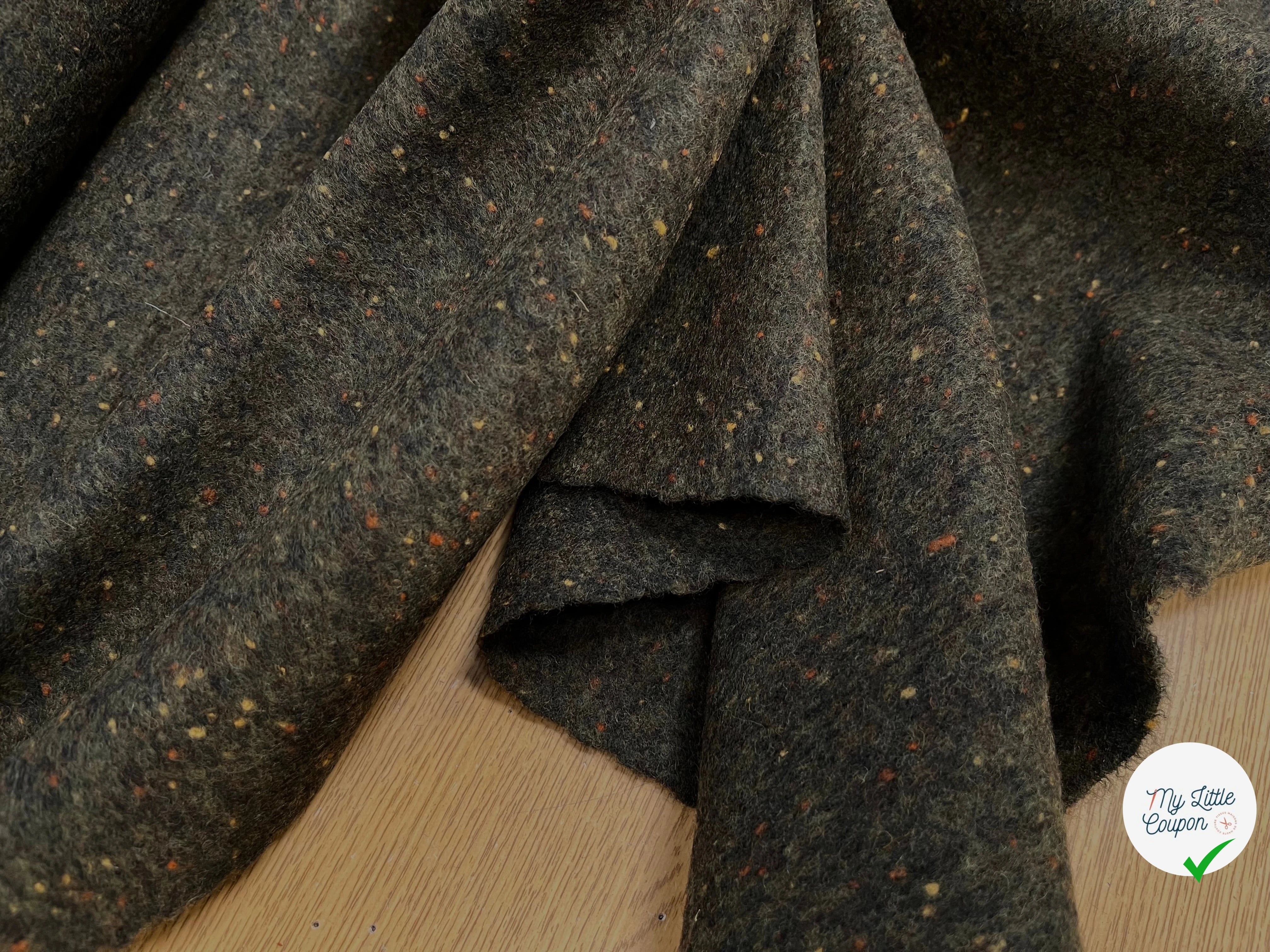 (CHUTE)LAINAGE MANTEAU MOUCHETÉ VERT TACHETÉ - My Little Coupon