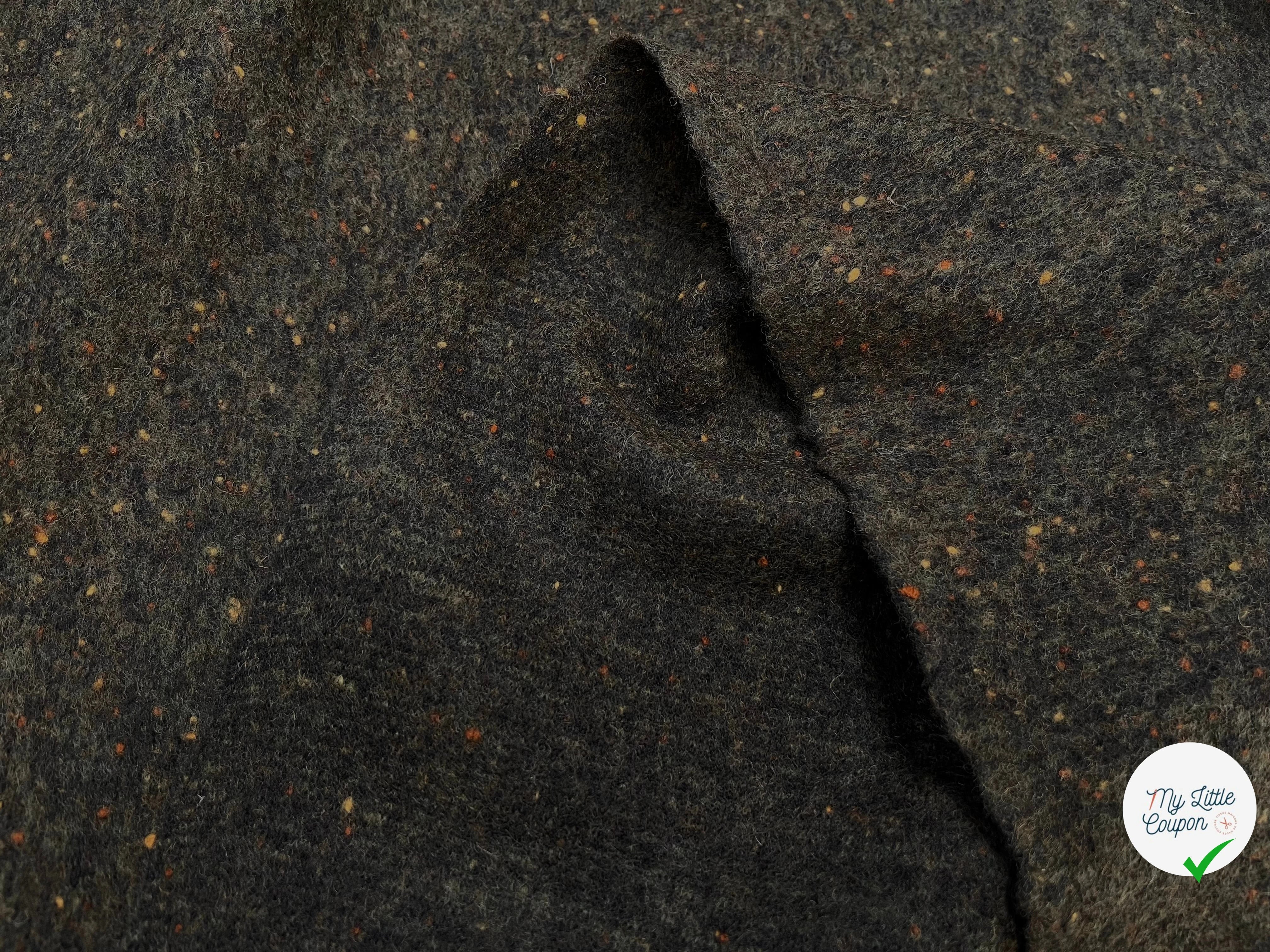 (CHUTE)LAINAGE MANTEAU MOUCHETÉ VERT TACHETÉ - My Little Coupon