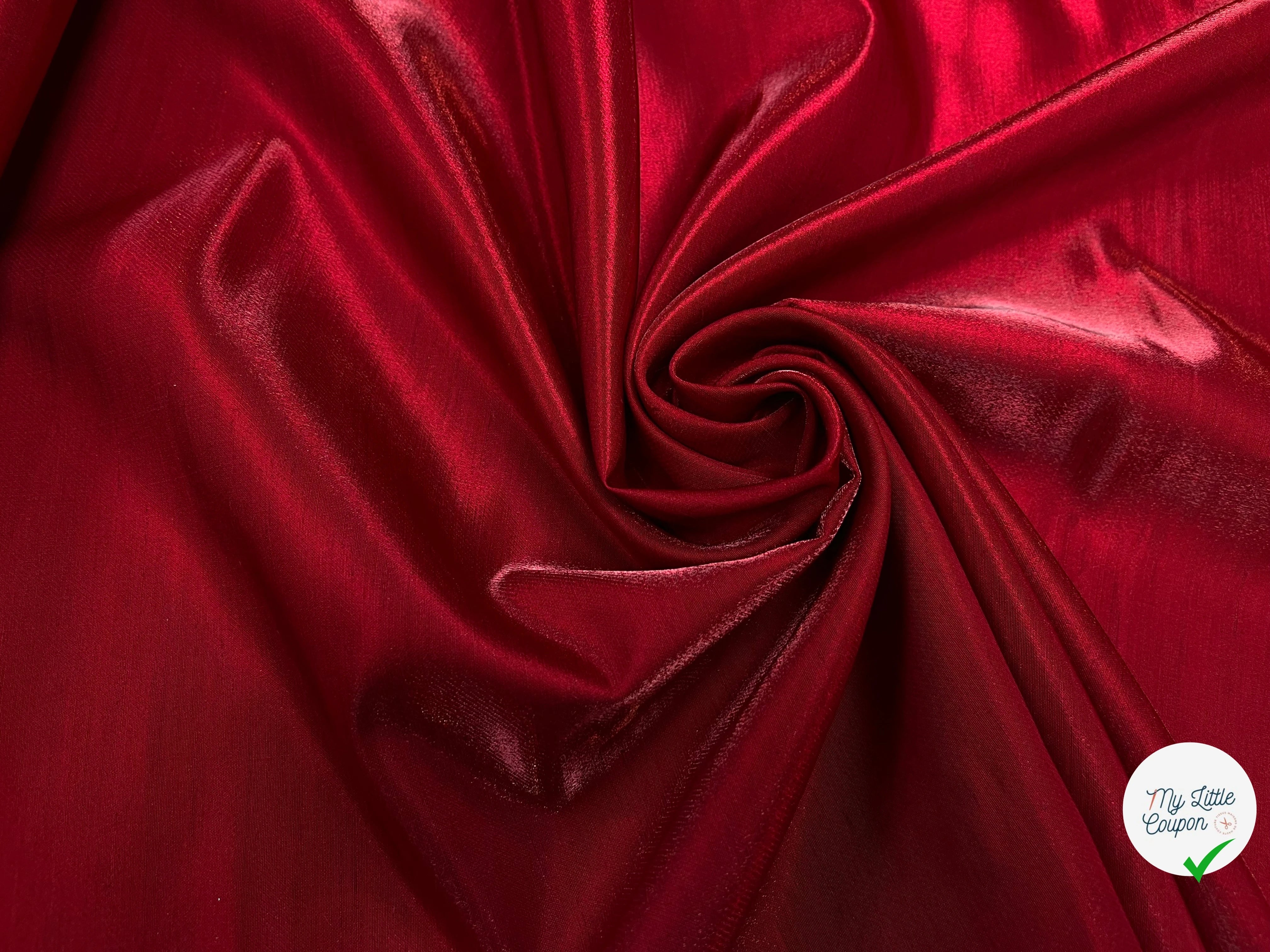 (CHUTE)MOIRÉ VISCOSE ROUGE - My Little Coupon