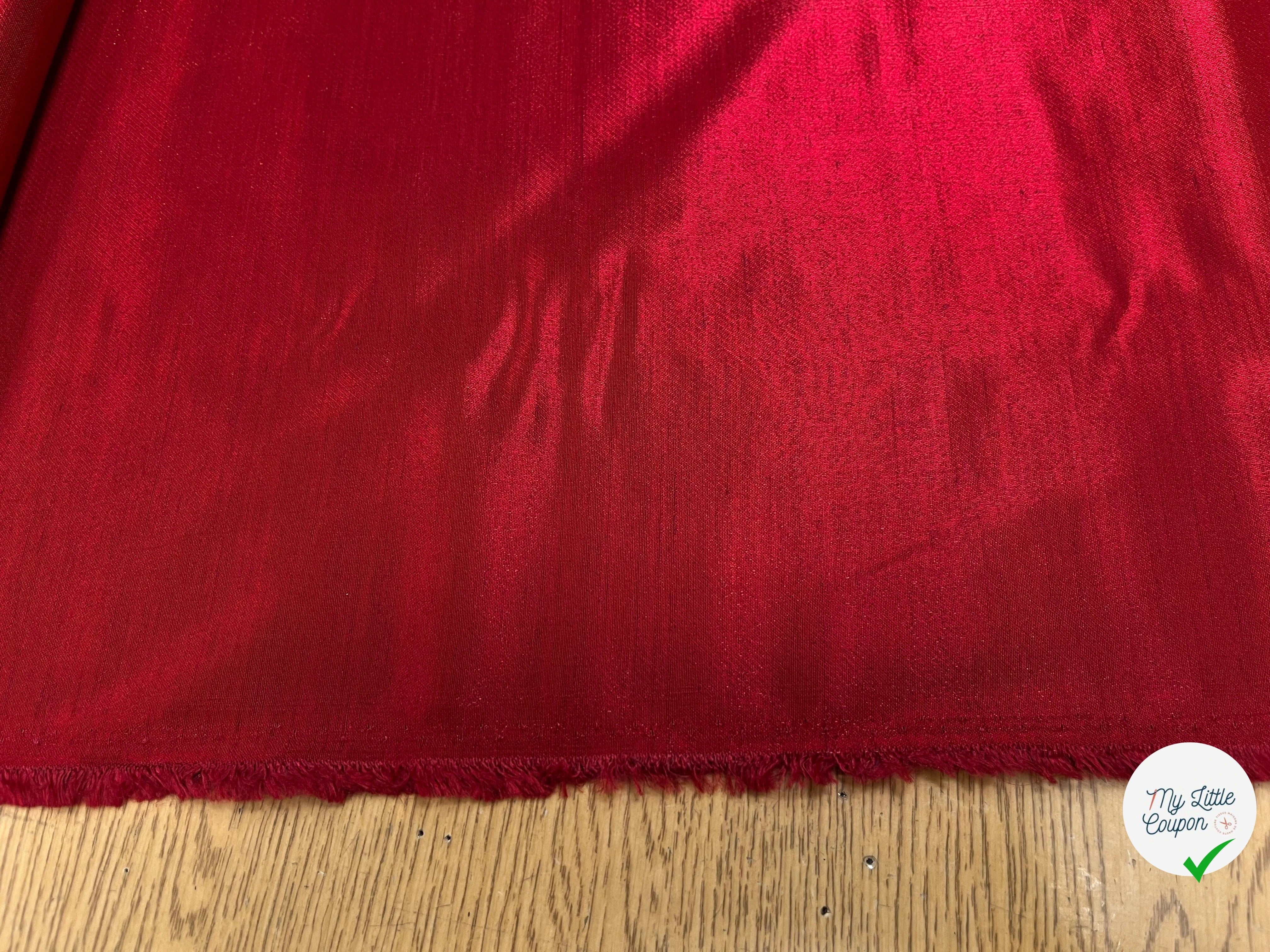(CHUTE)MOIRÉ VISCOSE ROUGE - My Little Coupon