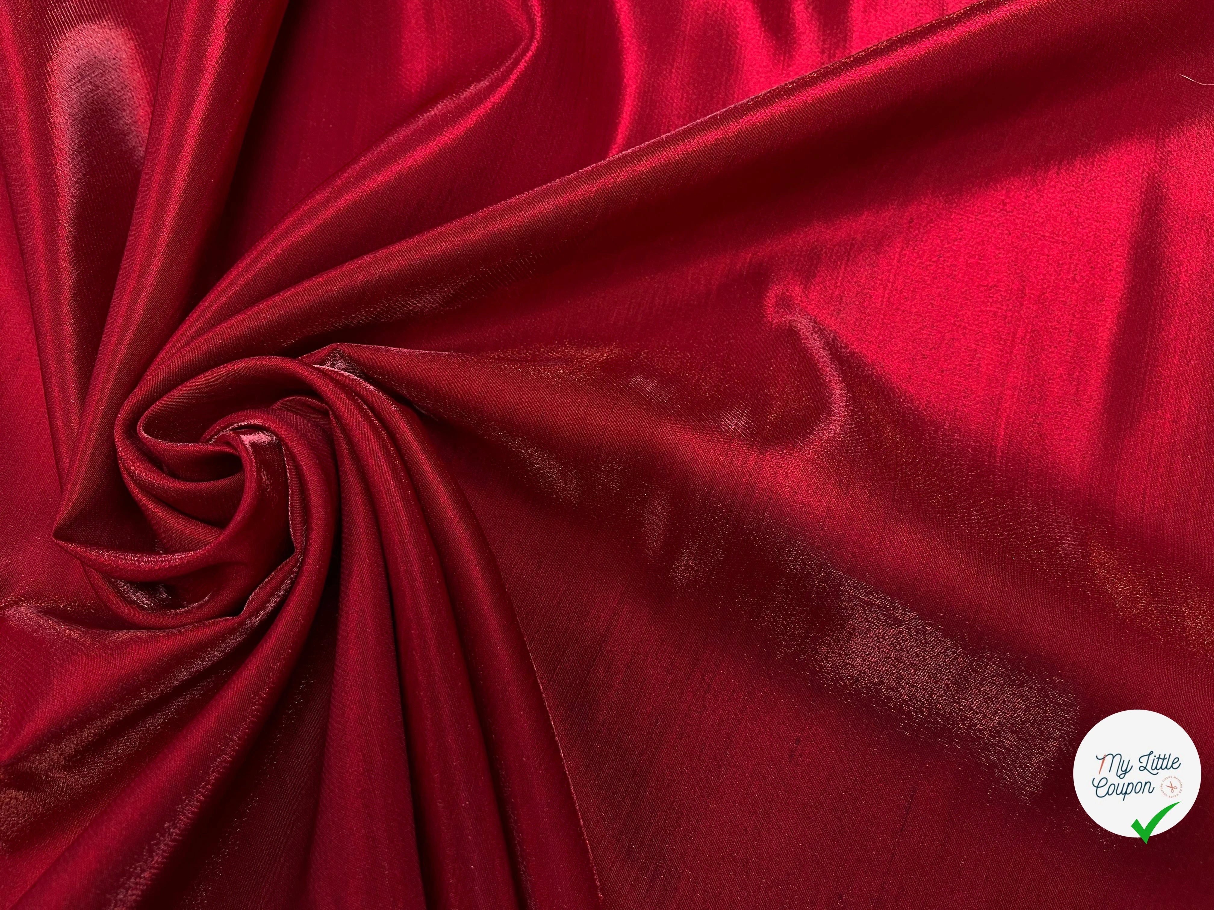 (CHUTE)MOIRÉ VISCOSE ROUGE - My Little Coupon