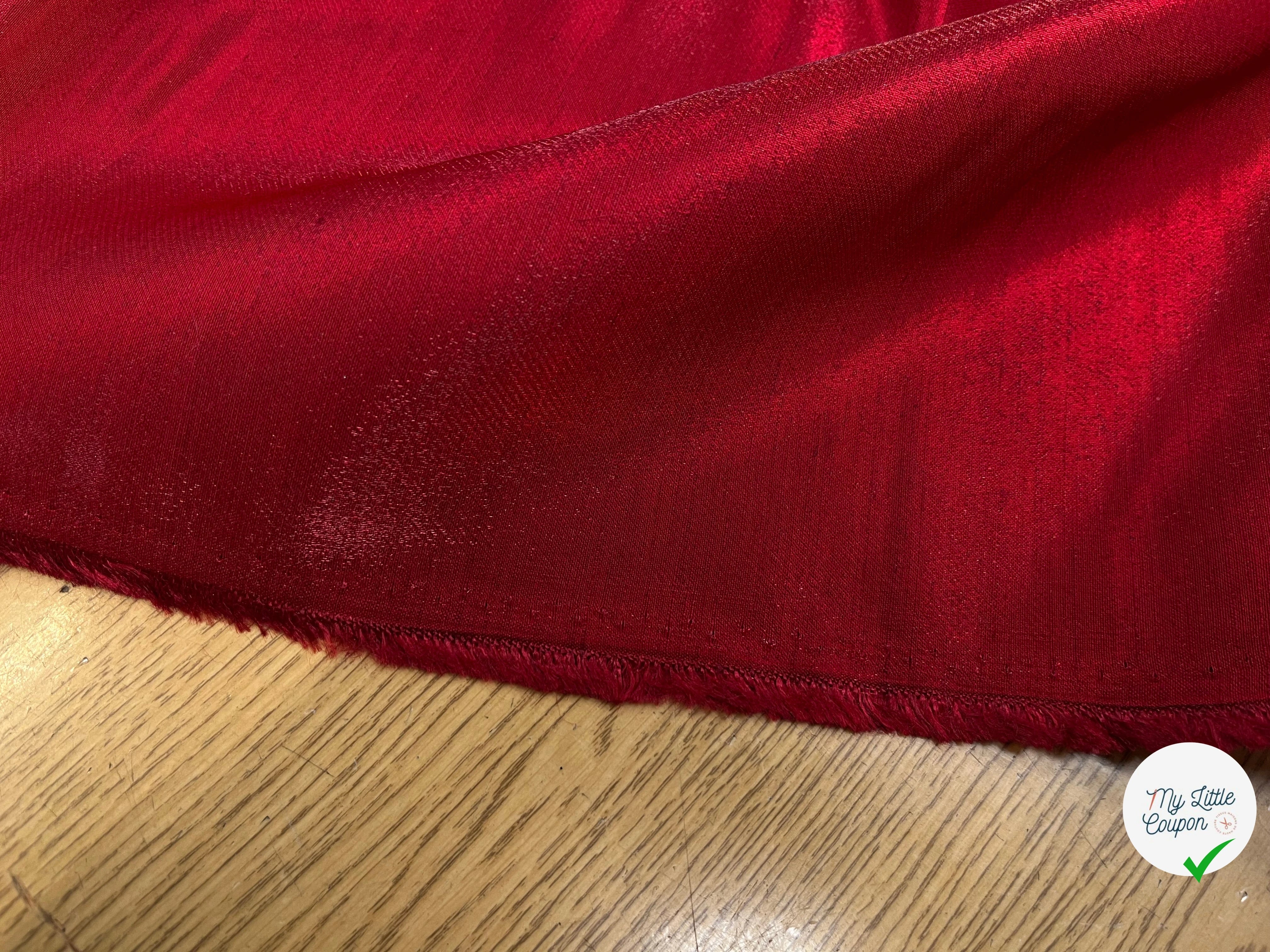 (CHUTE)MOIRÉ VISCOSE ROUGE - My Little Coupon