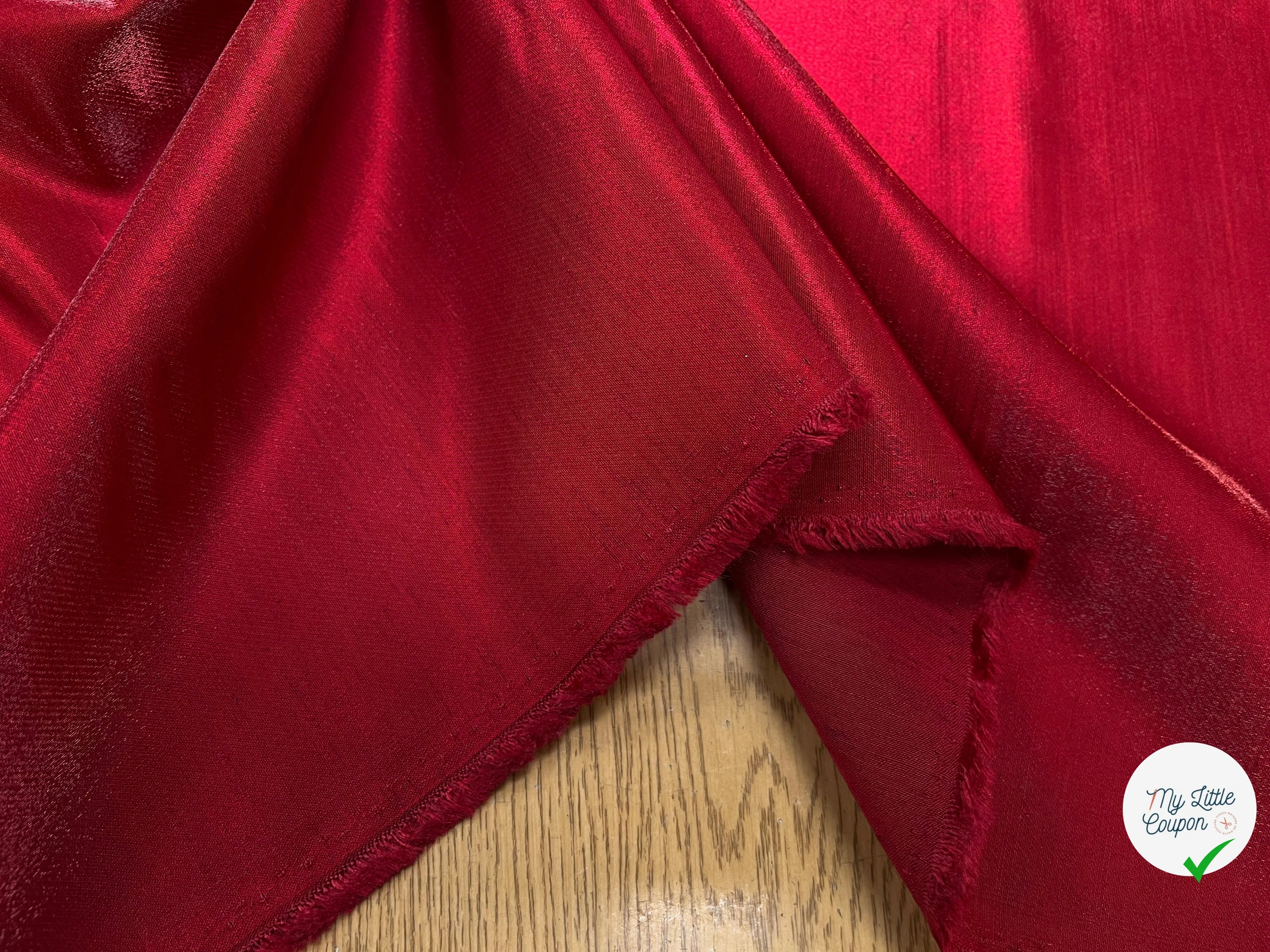 (CHUTE)MOIRÉ VISCOSE ROUGE - My Little Coupon