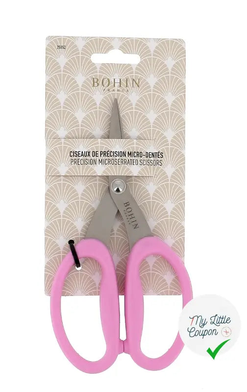 CISEAUX DE PRÉCISION MICRO-DENTÉS ROSE - My Little Coupon