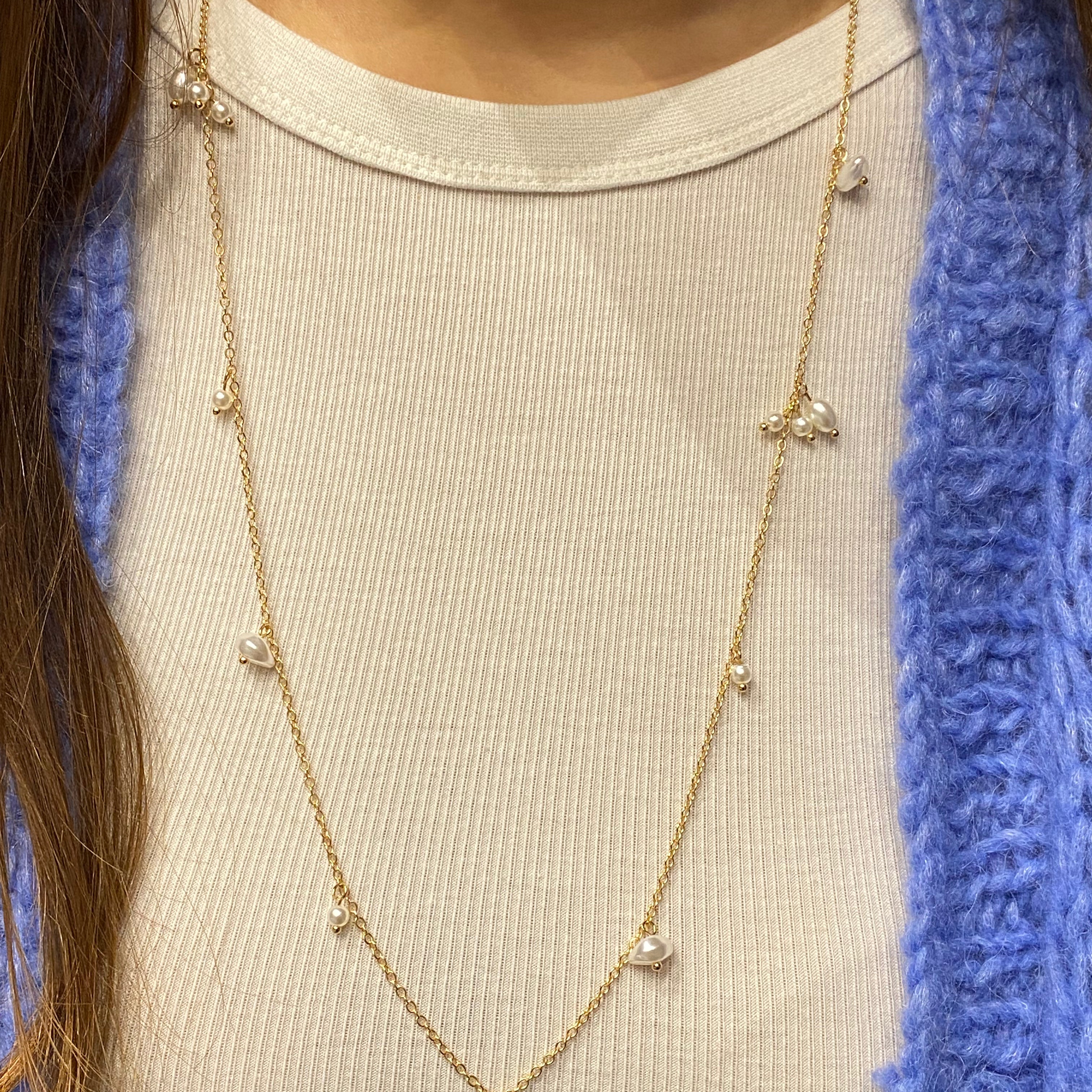 COLLIER JOLIE ANAÏS, DORÉ AVEC PERLES - My Little Coupon