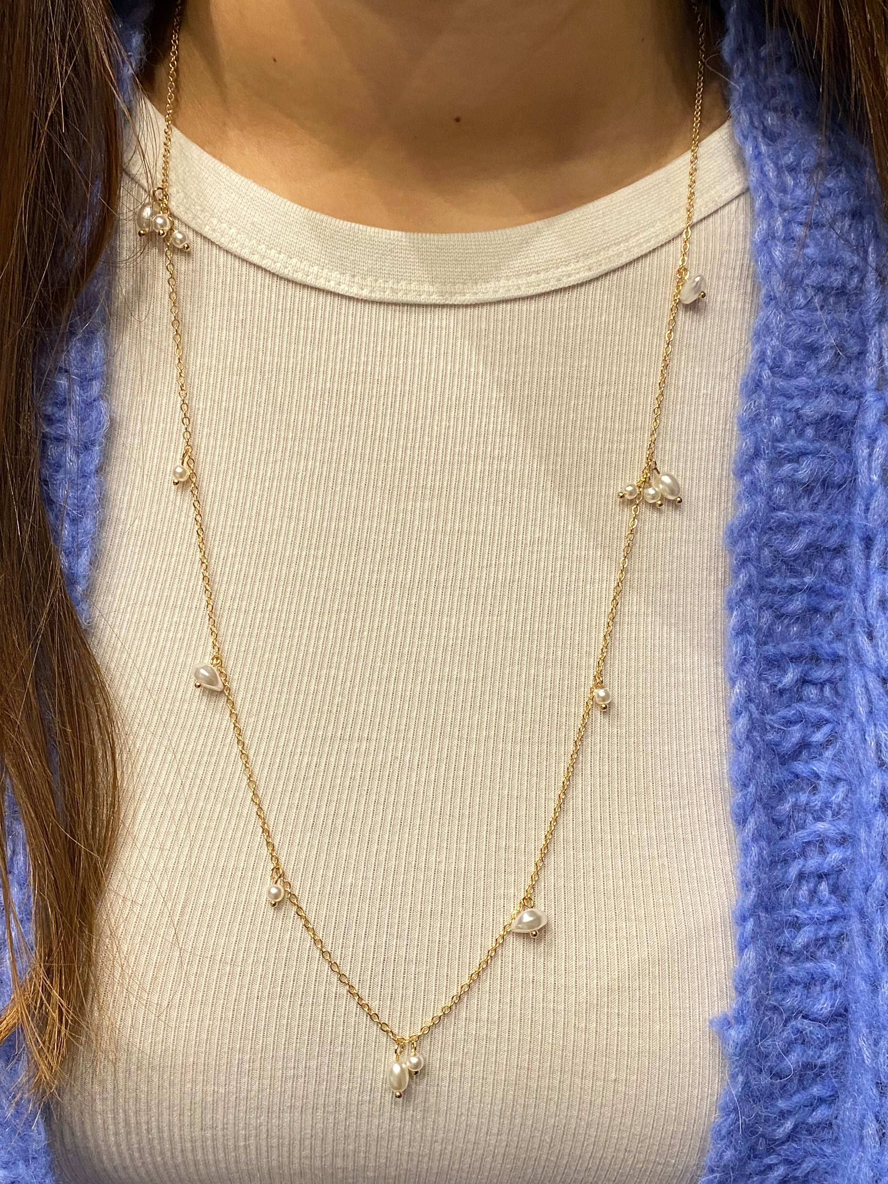 COLLIER JOLIE ANAÏS, DORÉ AVEC PERLES - My Little Coupon