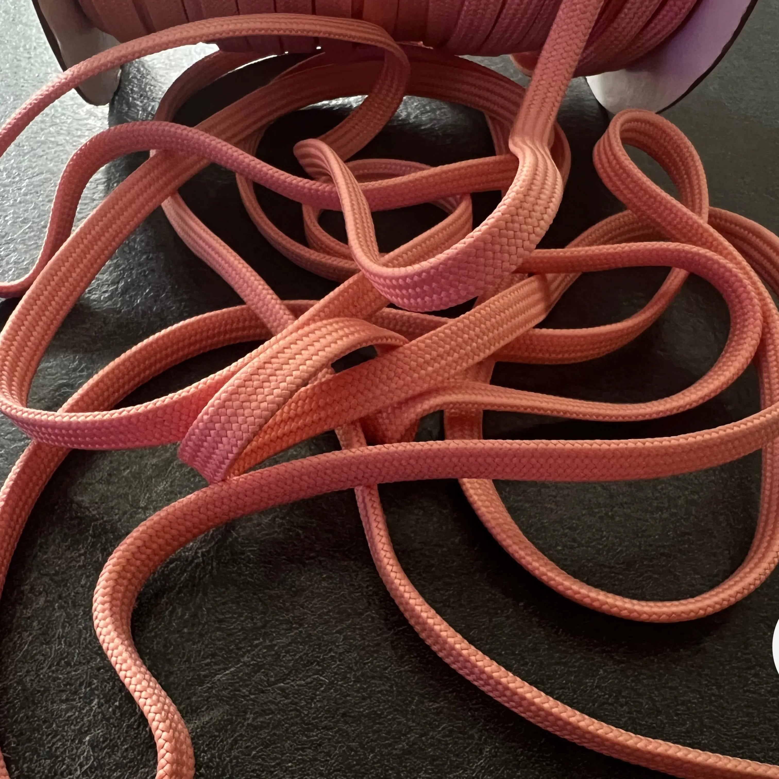 CORDON TRESSÉ PLAT SAUMON 10mm - My Little Coupon