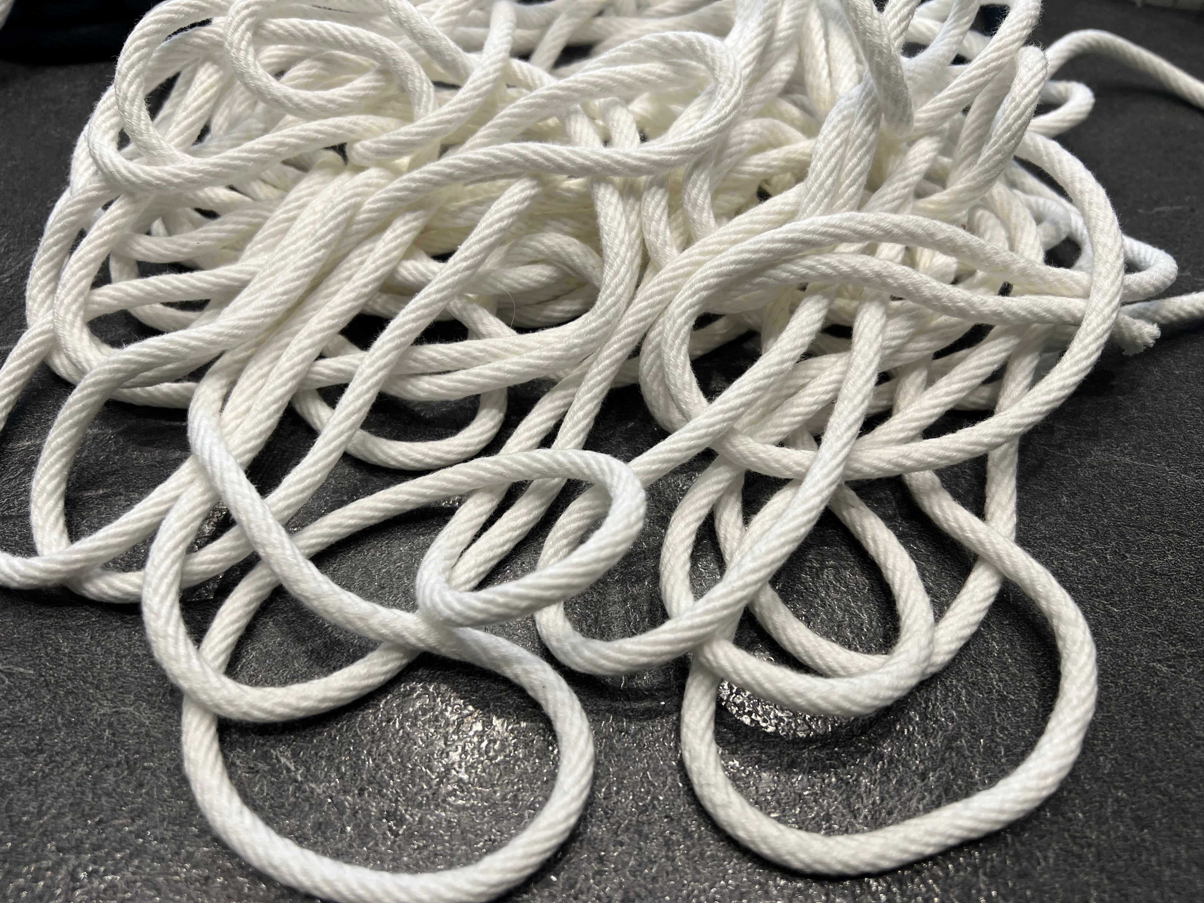 CORDON TRESSÉ ROND BLANC 5mm - My Little Coupon