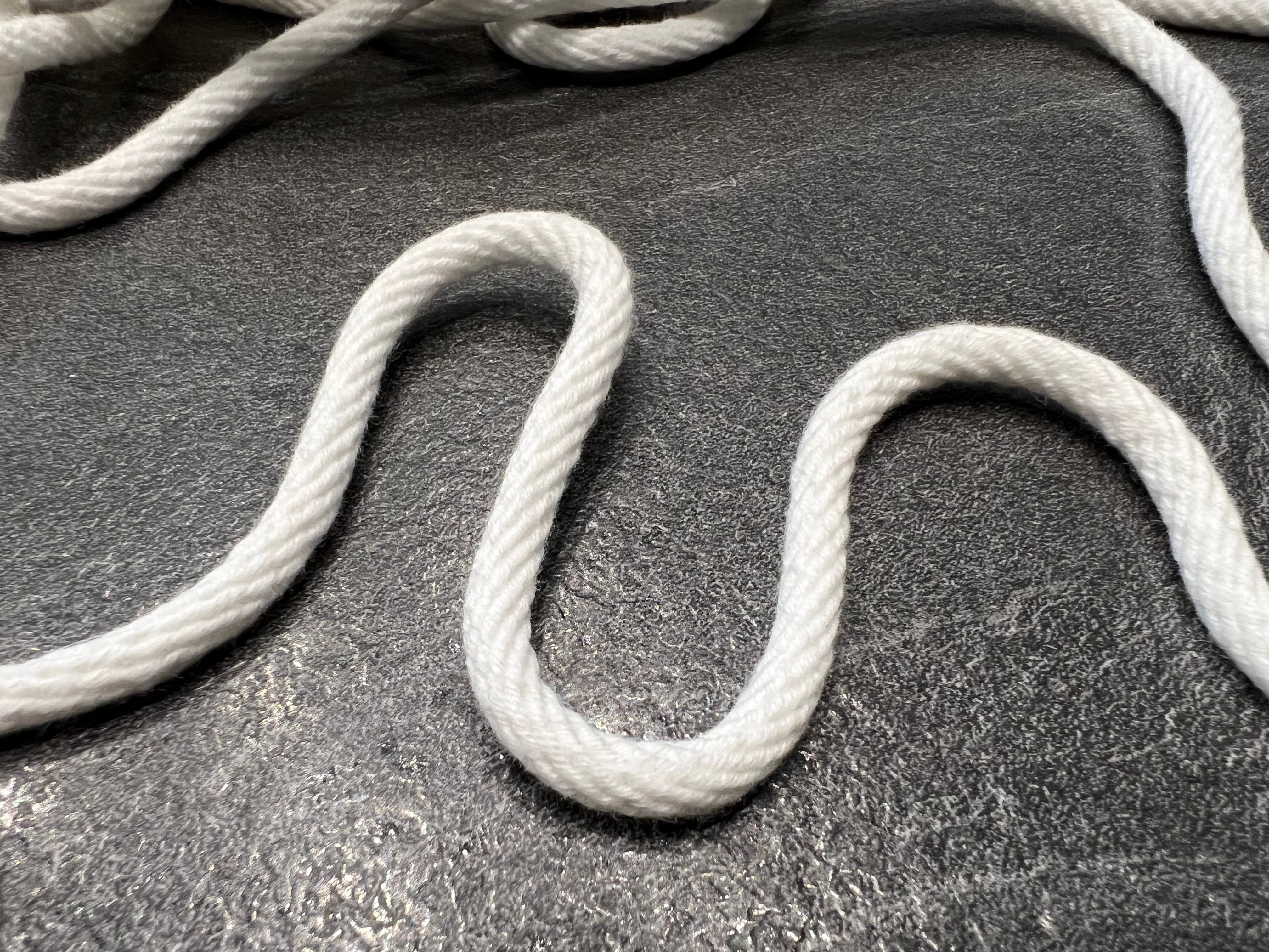 CORDON TRESSÉ ROND BLANC 5mm - My Little Coupon