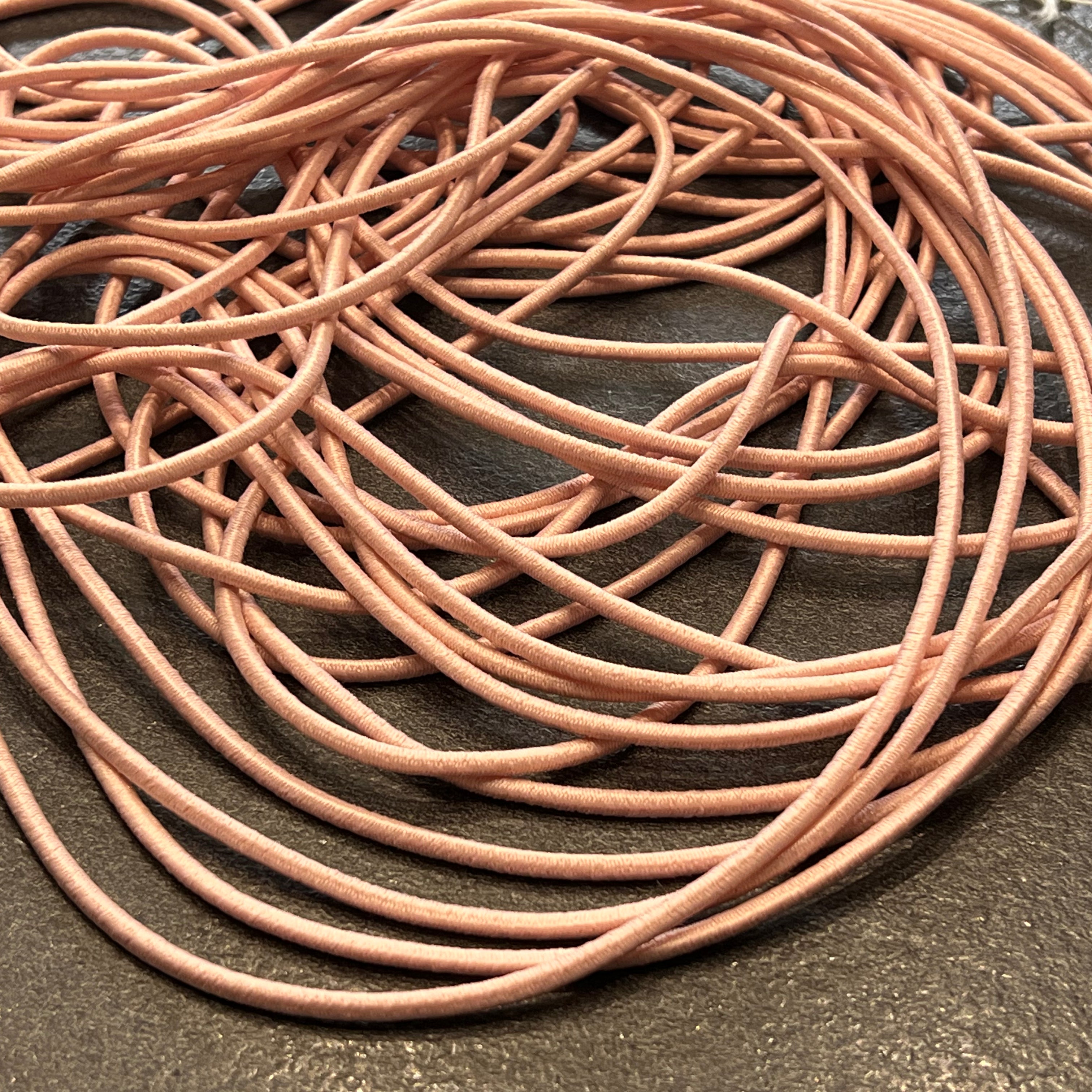 CORDON TRESSÉ ROND ÉLASTIQUE ROSE 4mm - My Little Coupon