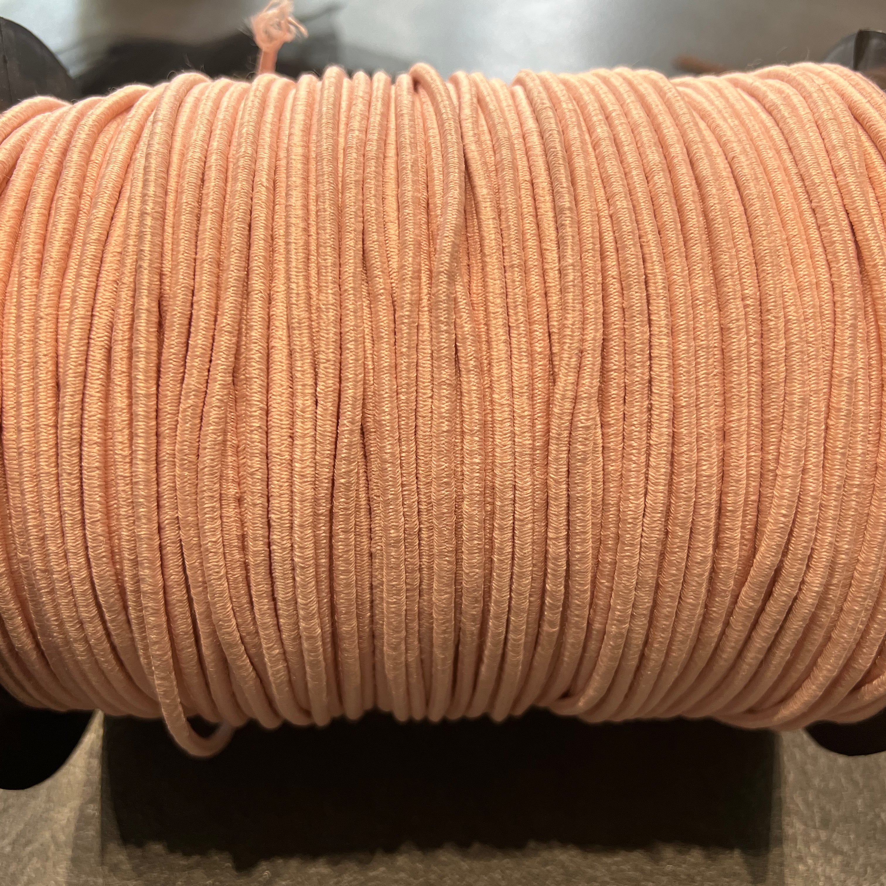 CORDON TRESSÉ ROND ÉLASTIQUE ROSE 4mm - My Little Coupon