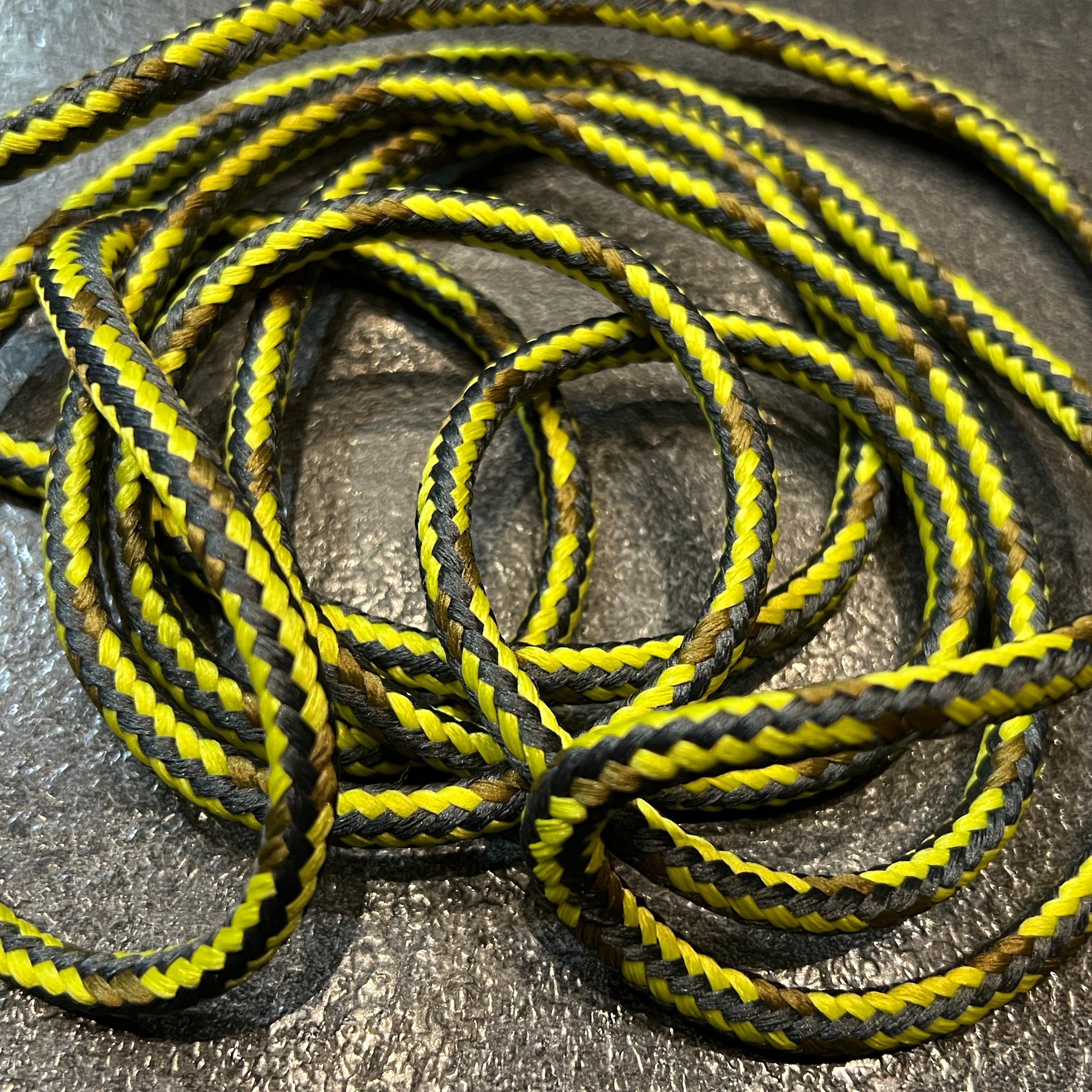 CORDON TRESSÉ ROND JAUNE, GRIS, MARRON 7mm - My Little Coupon