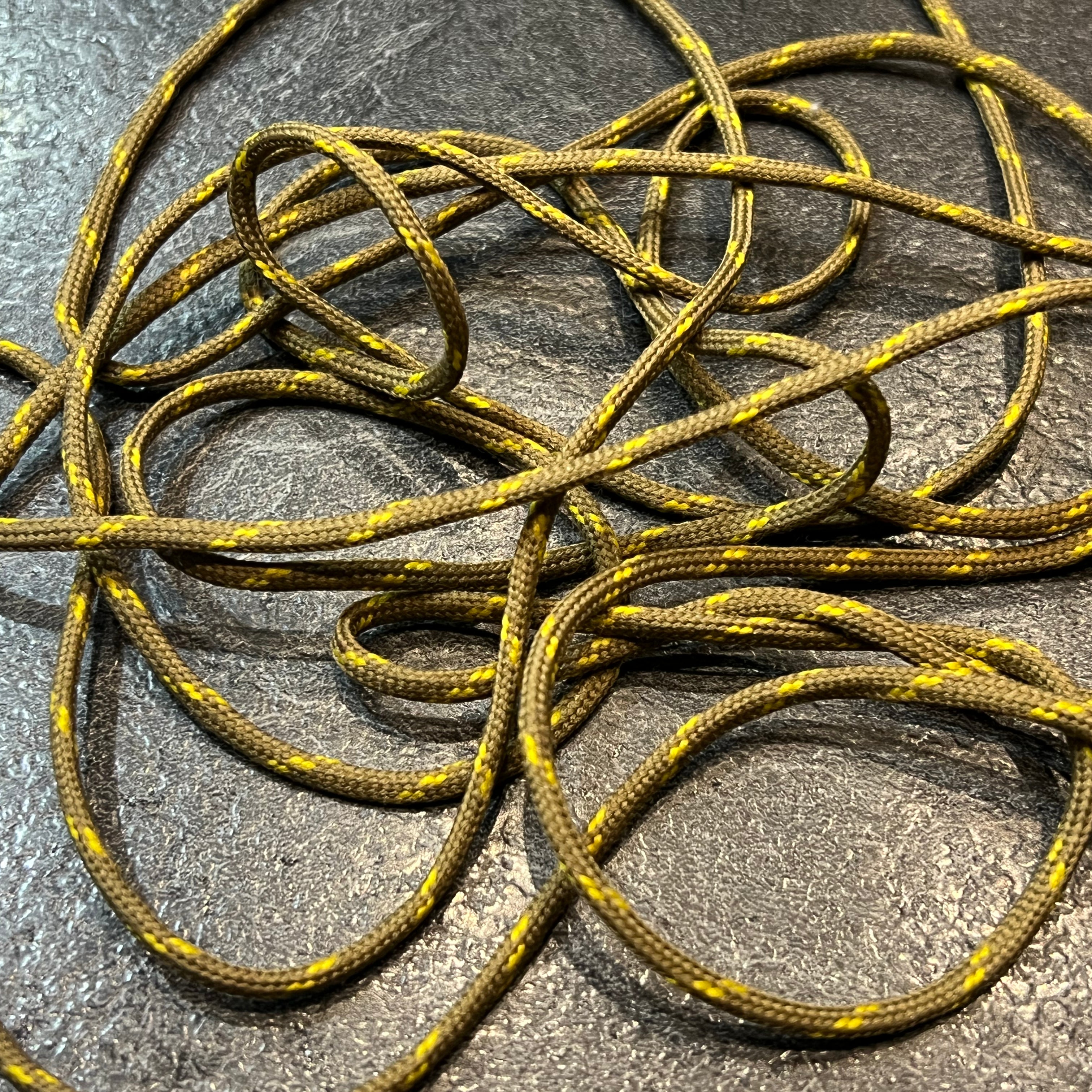 CORDON TRESSÉ ROND SABLE ET JAUNE 3mm - My Little Coupon