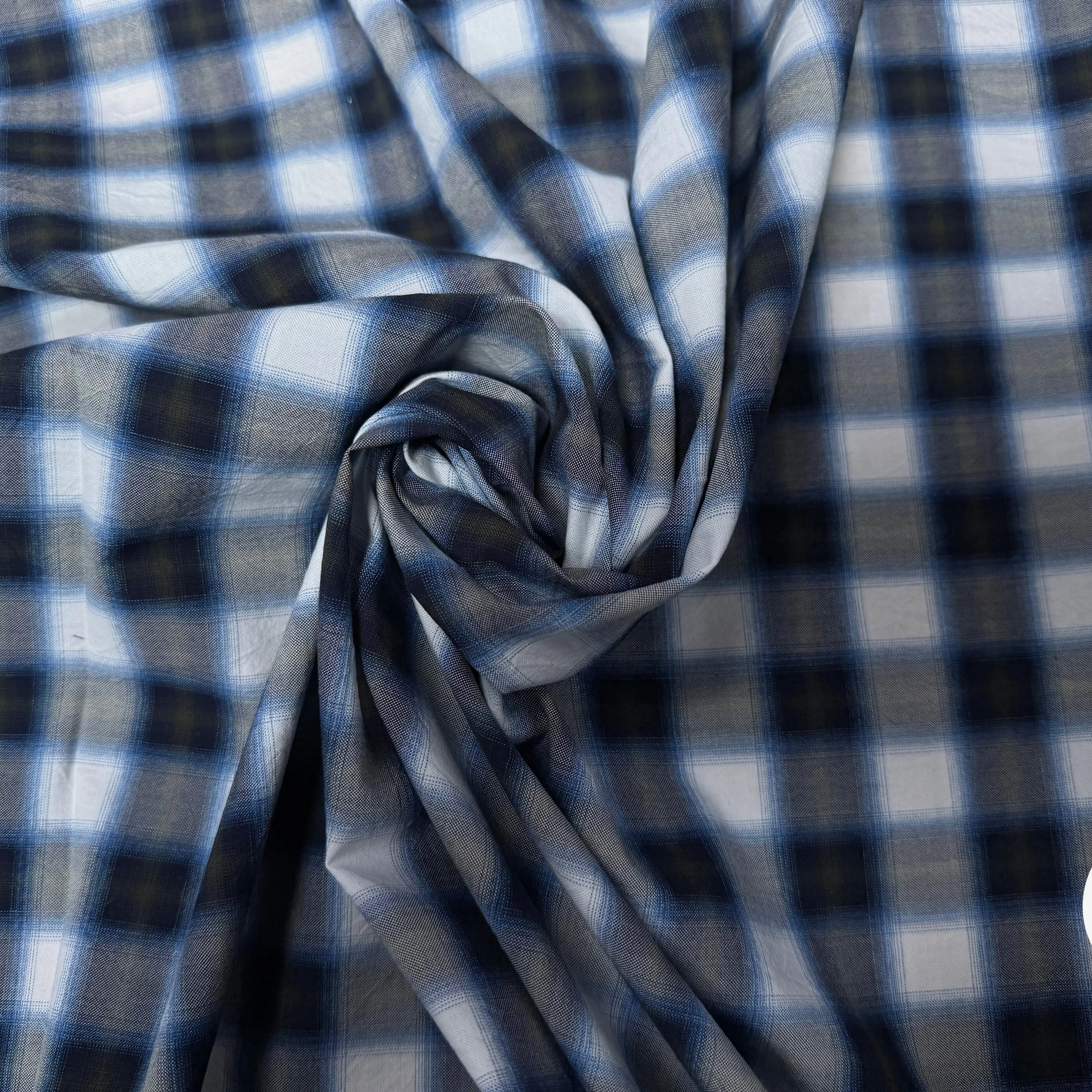 COTON A CARREAUX BLANC BLEU ET GRIS - My Little Coupon