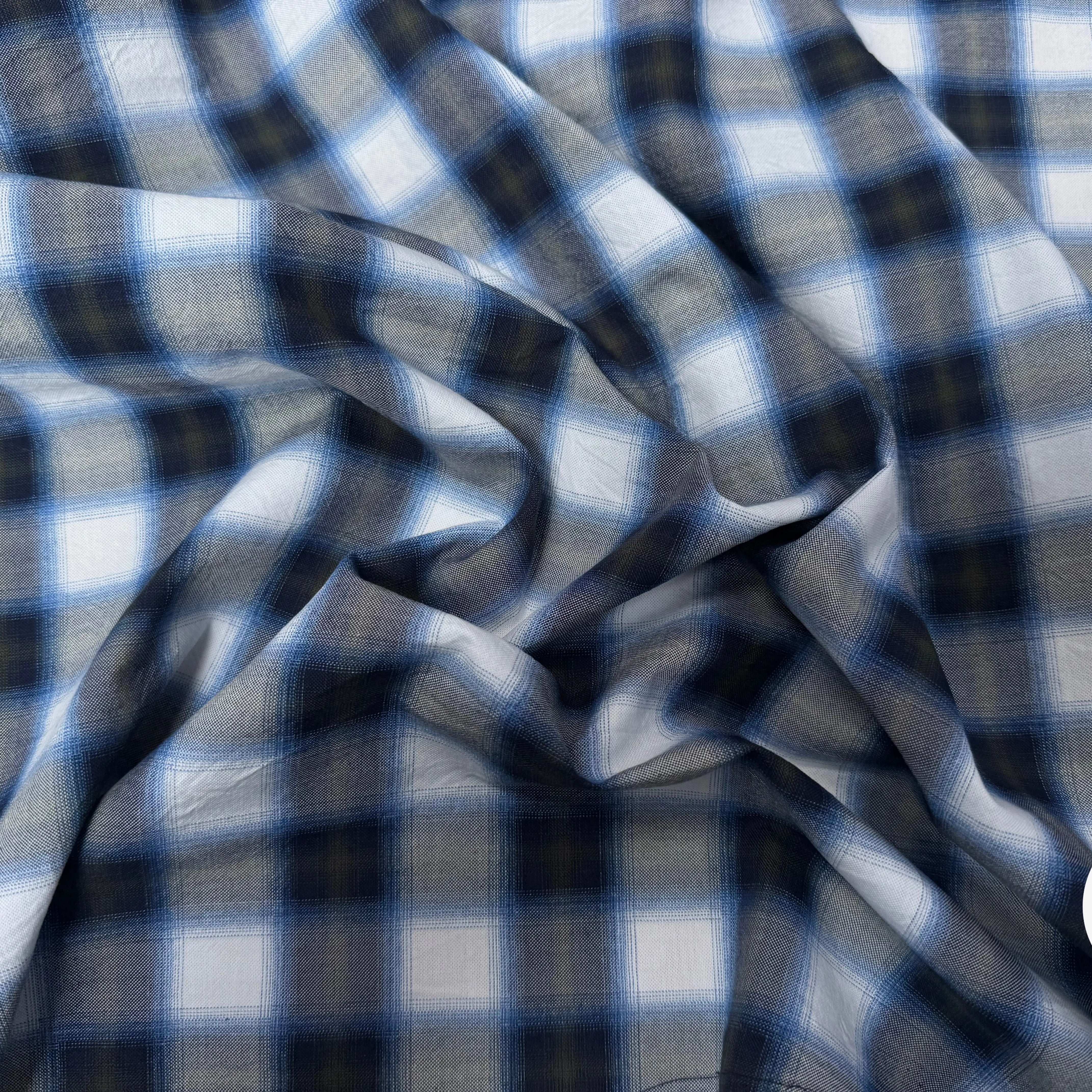 COTON A CARREAUX BLANC BLEU ET GRIS - My Little Coupon