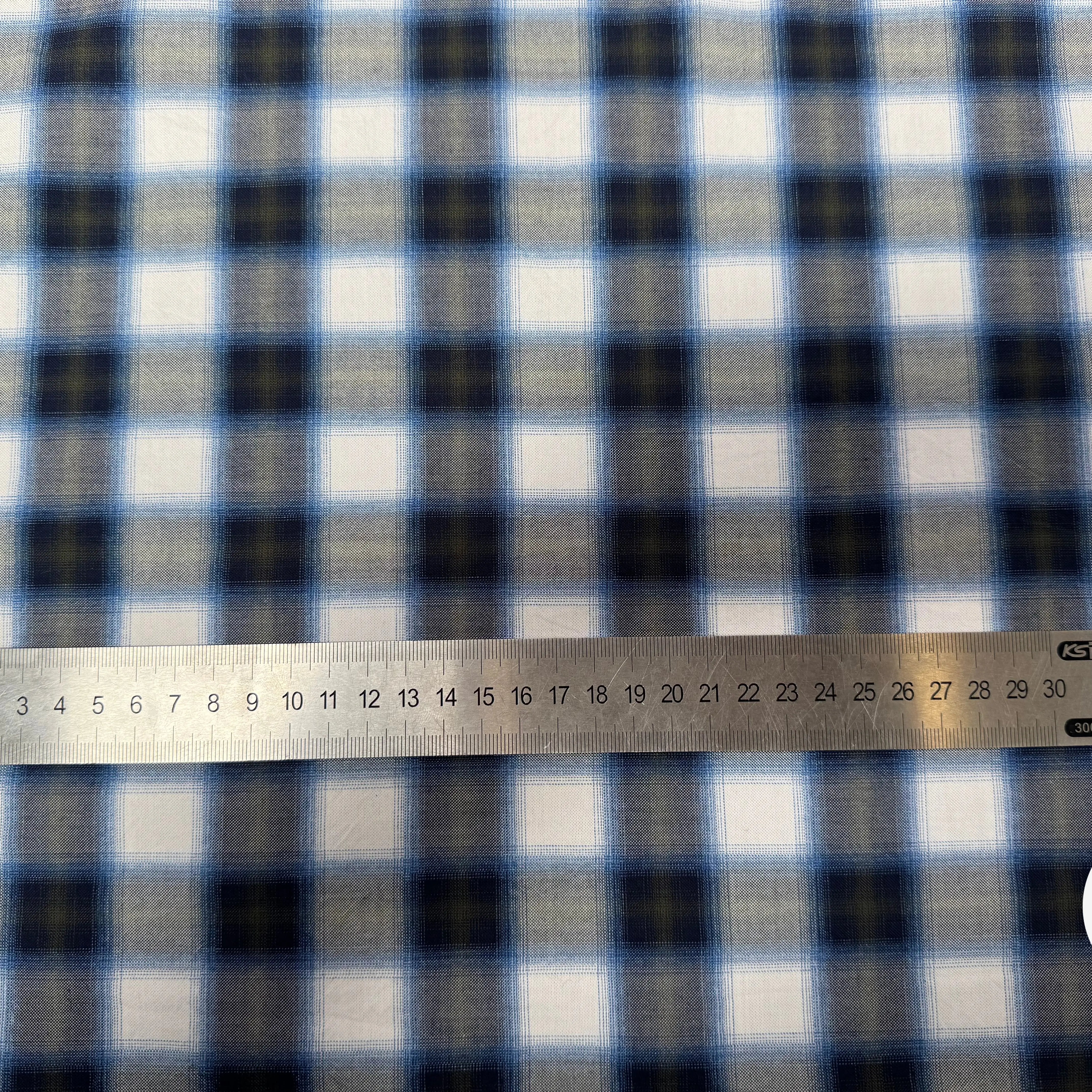 COTON A CARREAUX BLANC BLEU ET GRIS - My Little Coupon